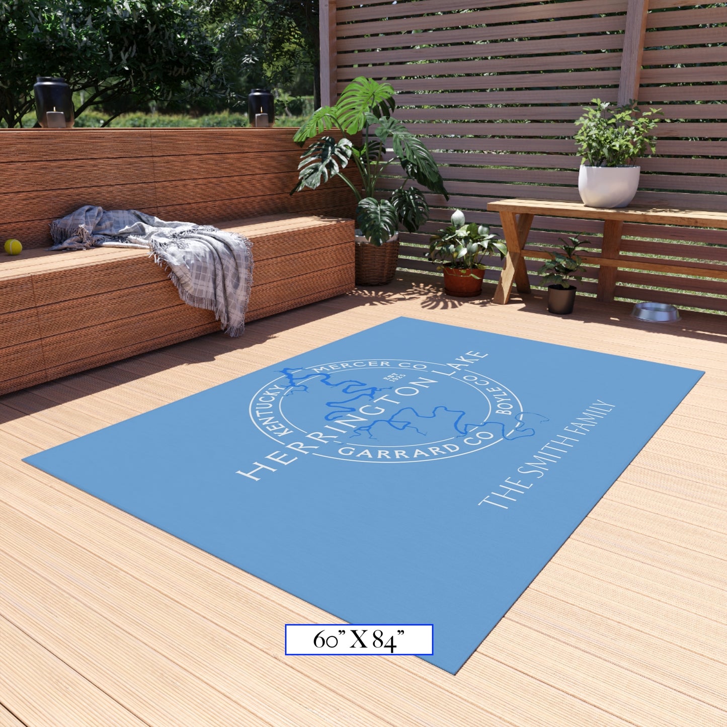The Personalized Custom "Classic" Herrington Lake and County Outdoor Mat
