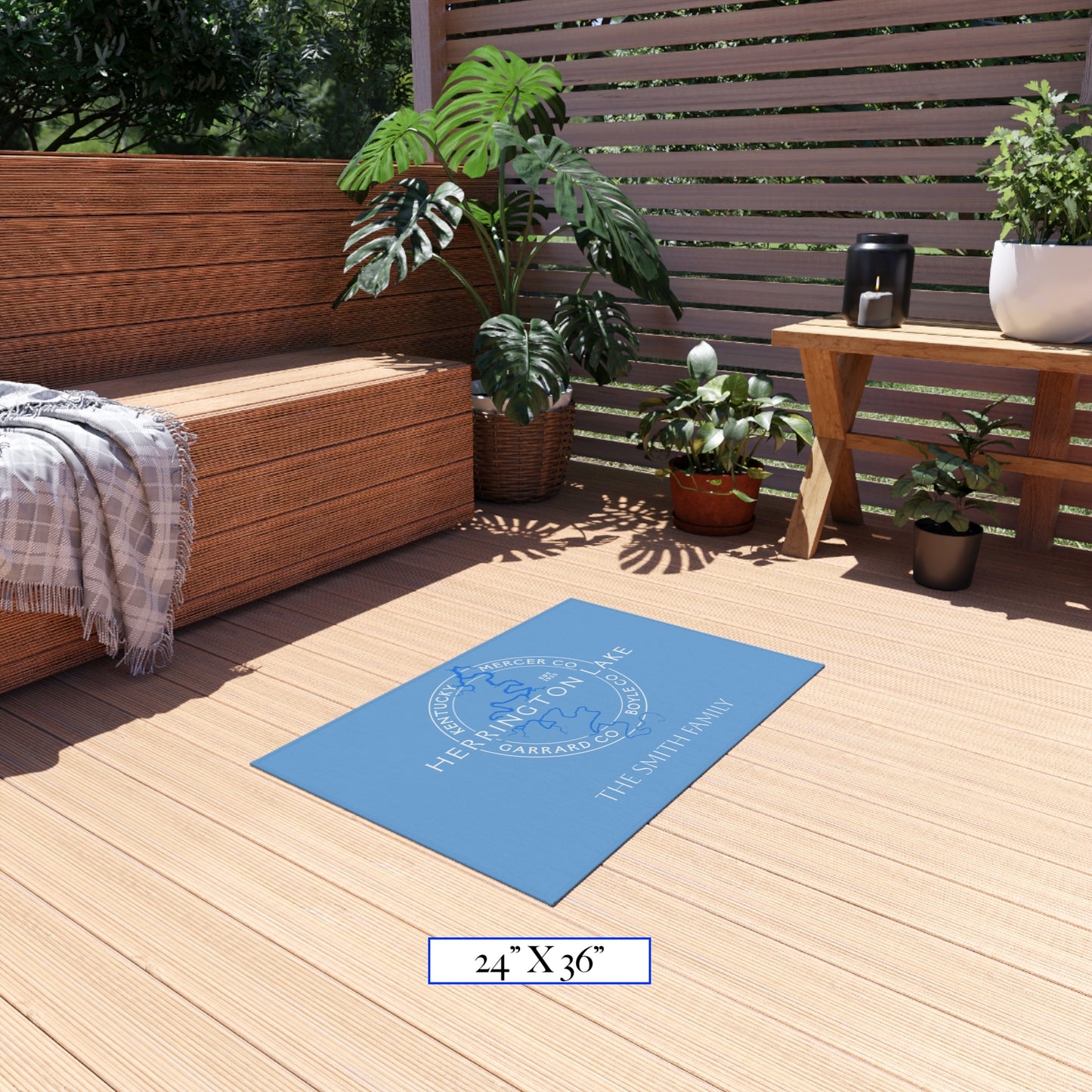 The Personalized Custom "Classic" Herrington Lake and County Outdoor Mat