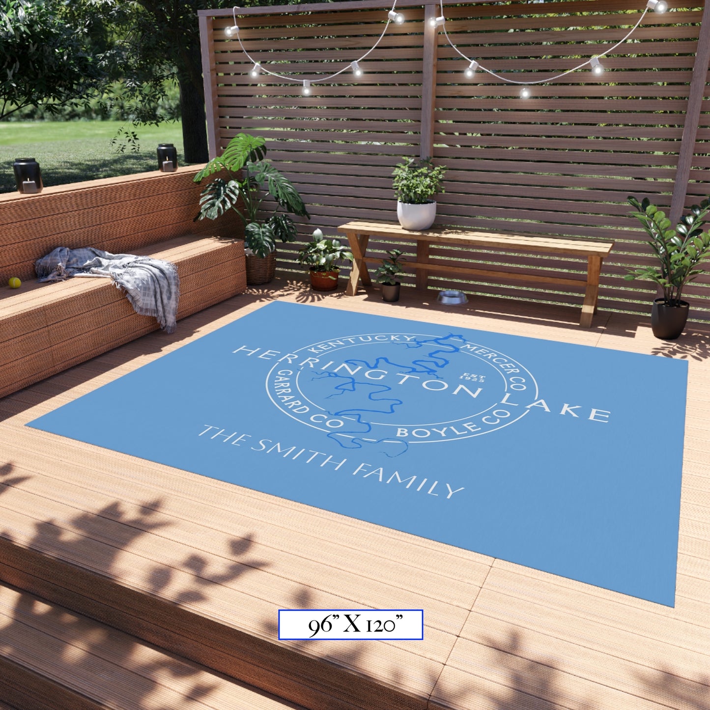 The Personalized Custom "Classic" Herrington Lake and County Outdoor Mat