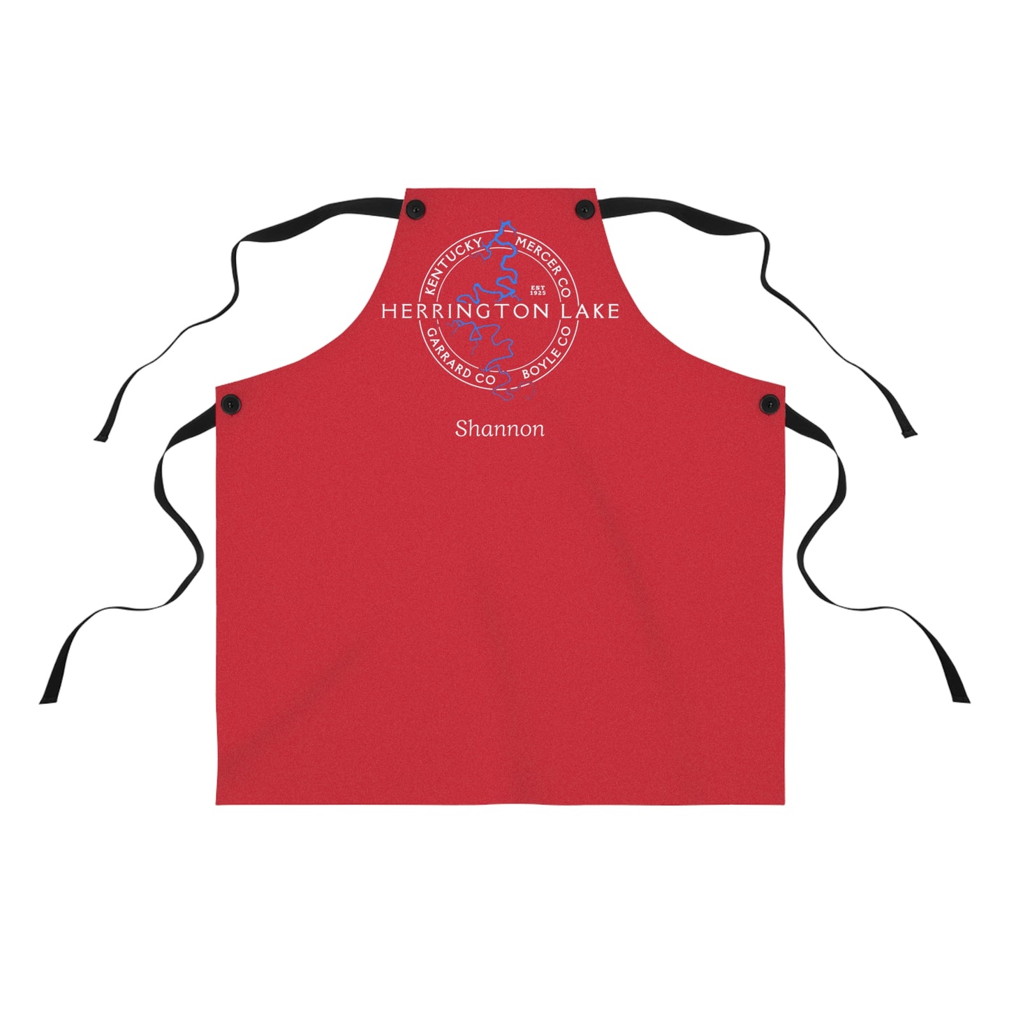 The Personalized Custom "Classic" Herrington Lake and County Poly-Twill Apron