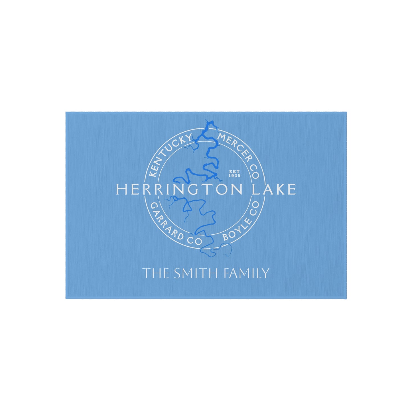 The Personalized Custom "Classic" Herrington Lake and County Outdoor Mat