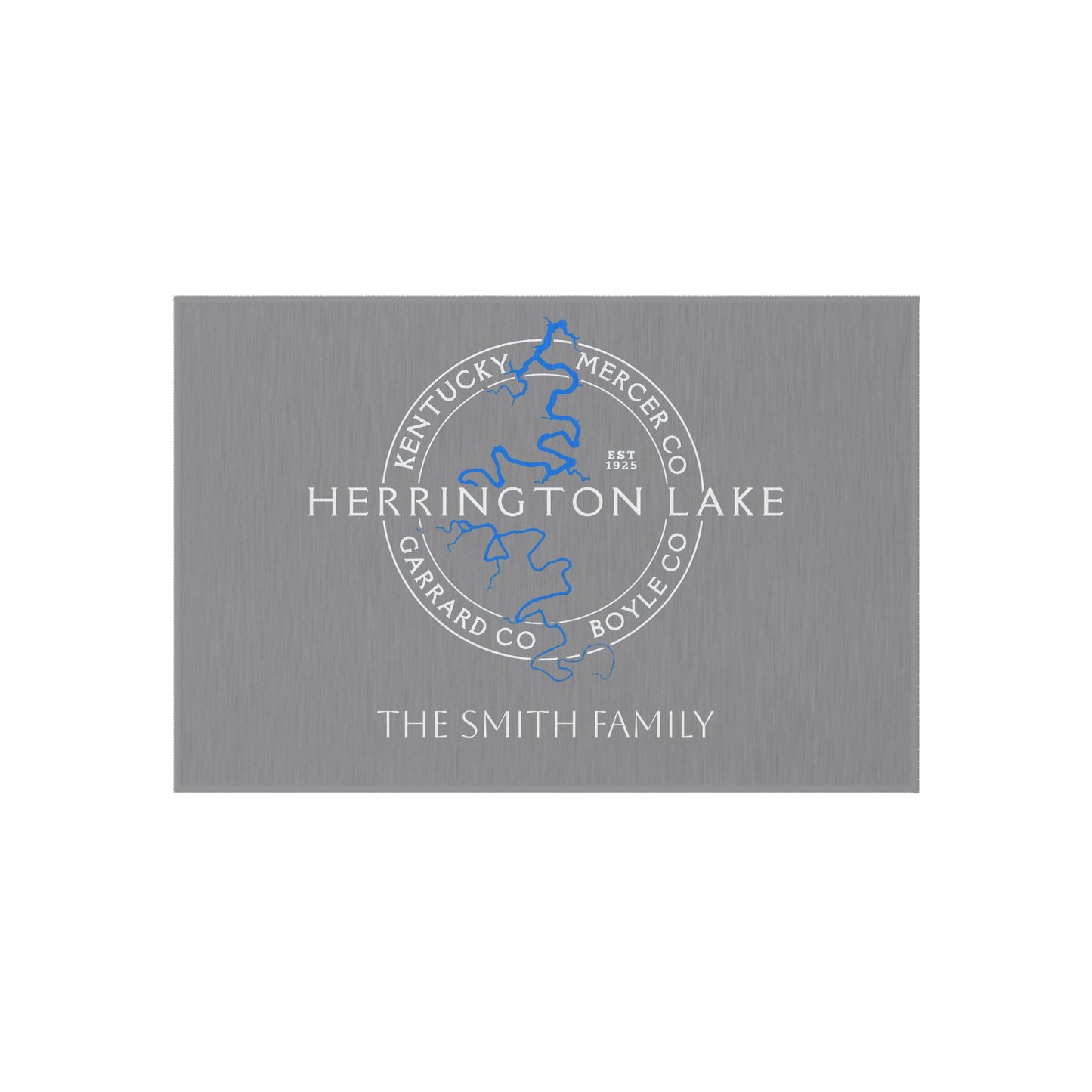 The Personalized Custom "Classic" Herrington Lake and County Outdoor Mat