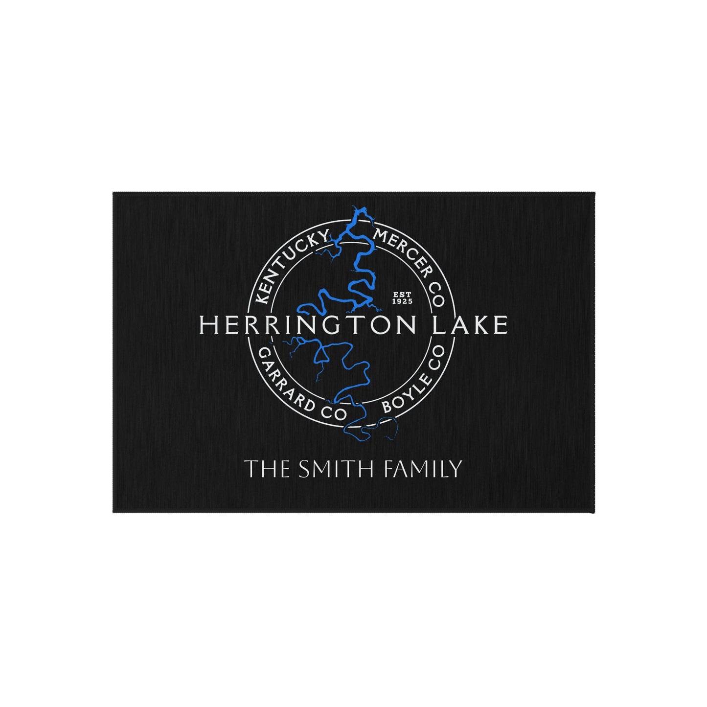 The Personalized Custom "Classic" Herrington Lake and County Outdoor Mat