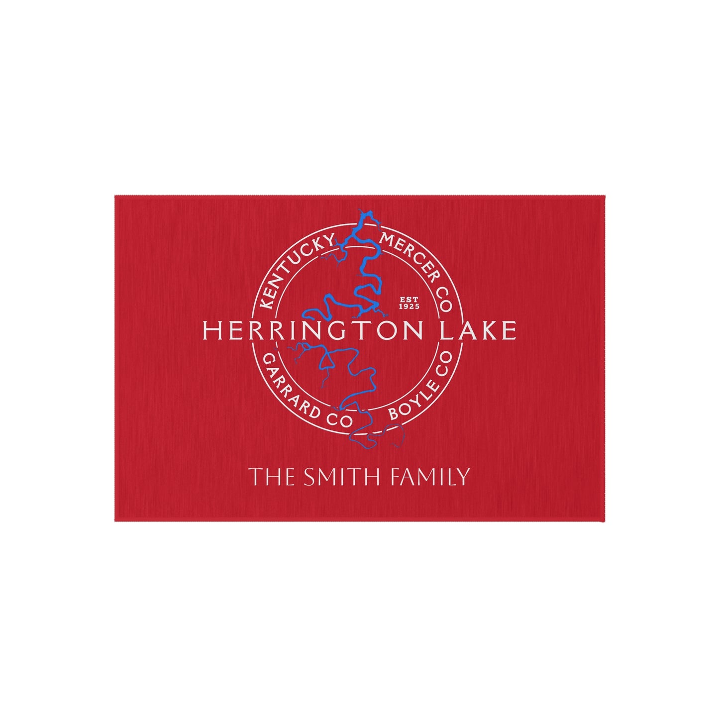 The Personalized Custom "Classic" Herrington Lake and County Outdoor Mat