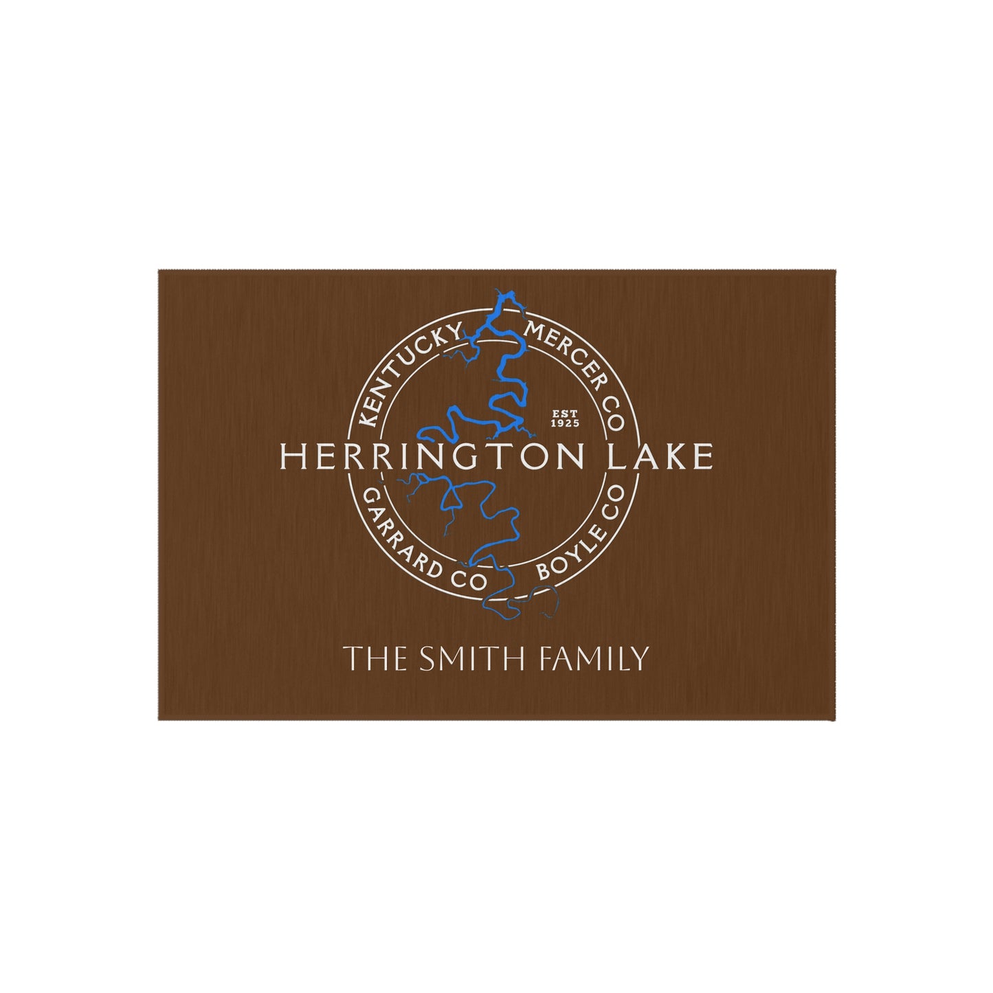 The Personalized Custom "Classic" Herrington Lake and County Outdoor Mat