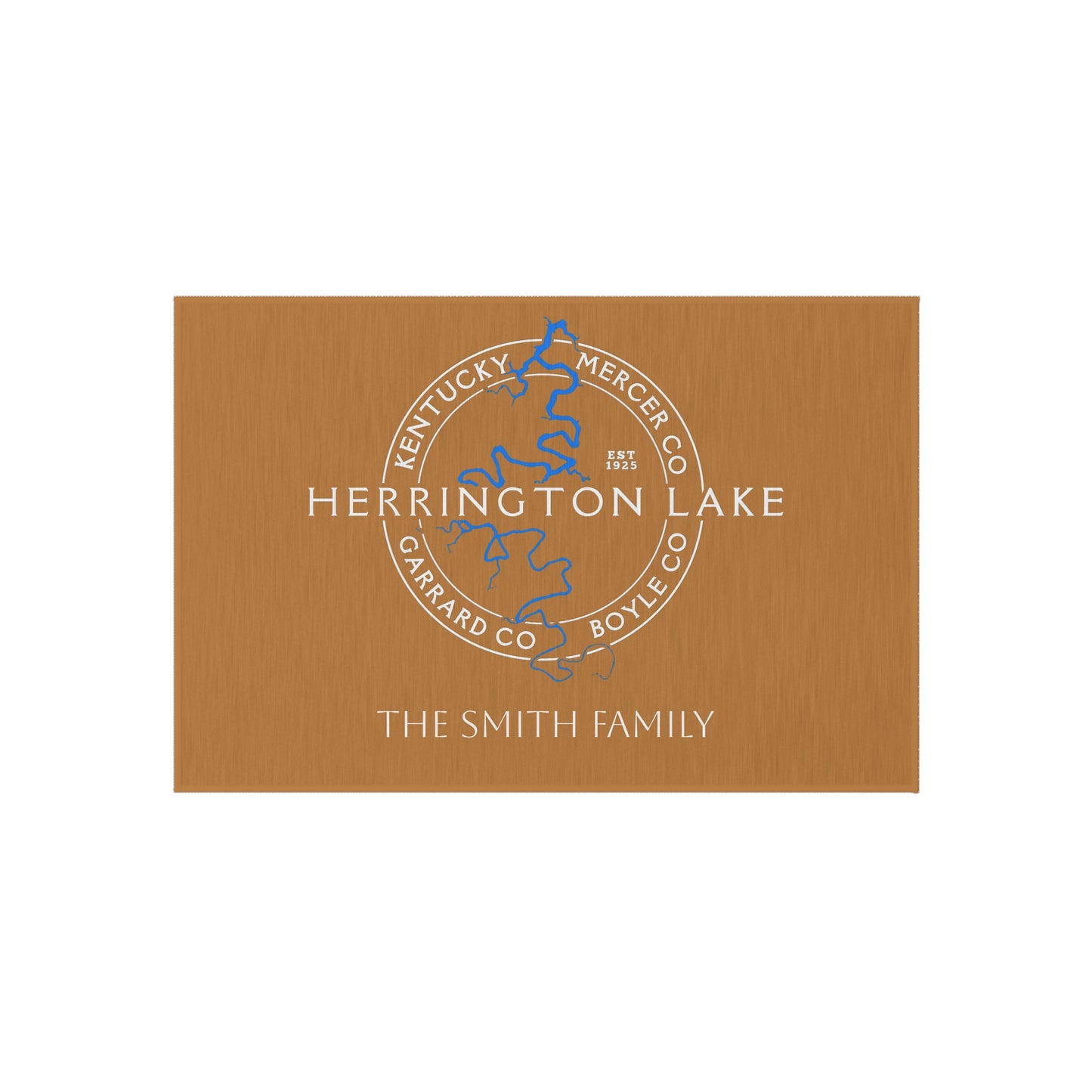 The Personalized Custom "Classic" Herrington Lake and County Outdoor Mat