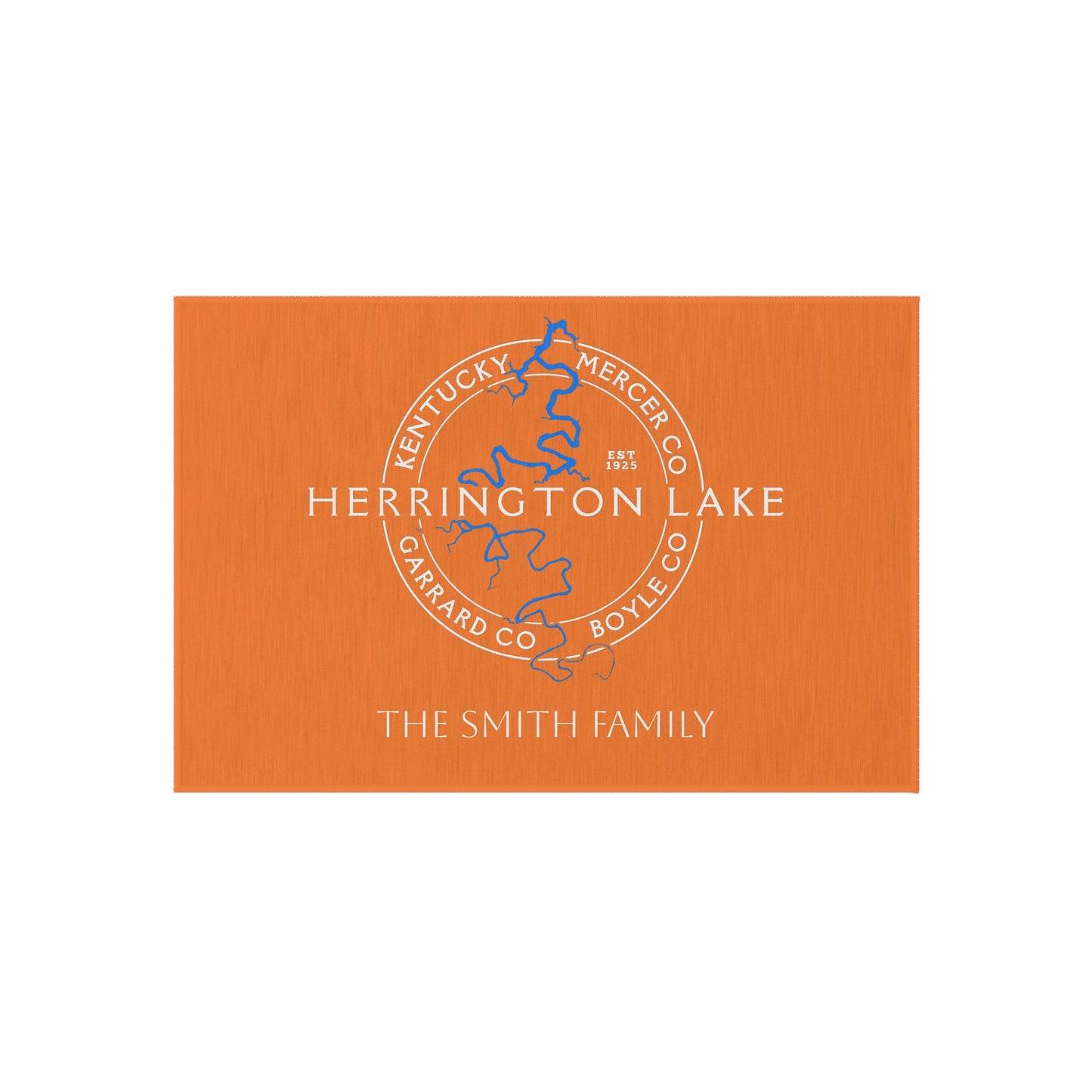 The Personalized Custom "Classic" Herrington Lake and County Outdoor Mat
