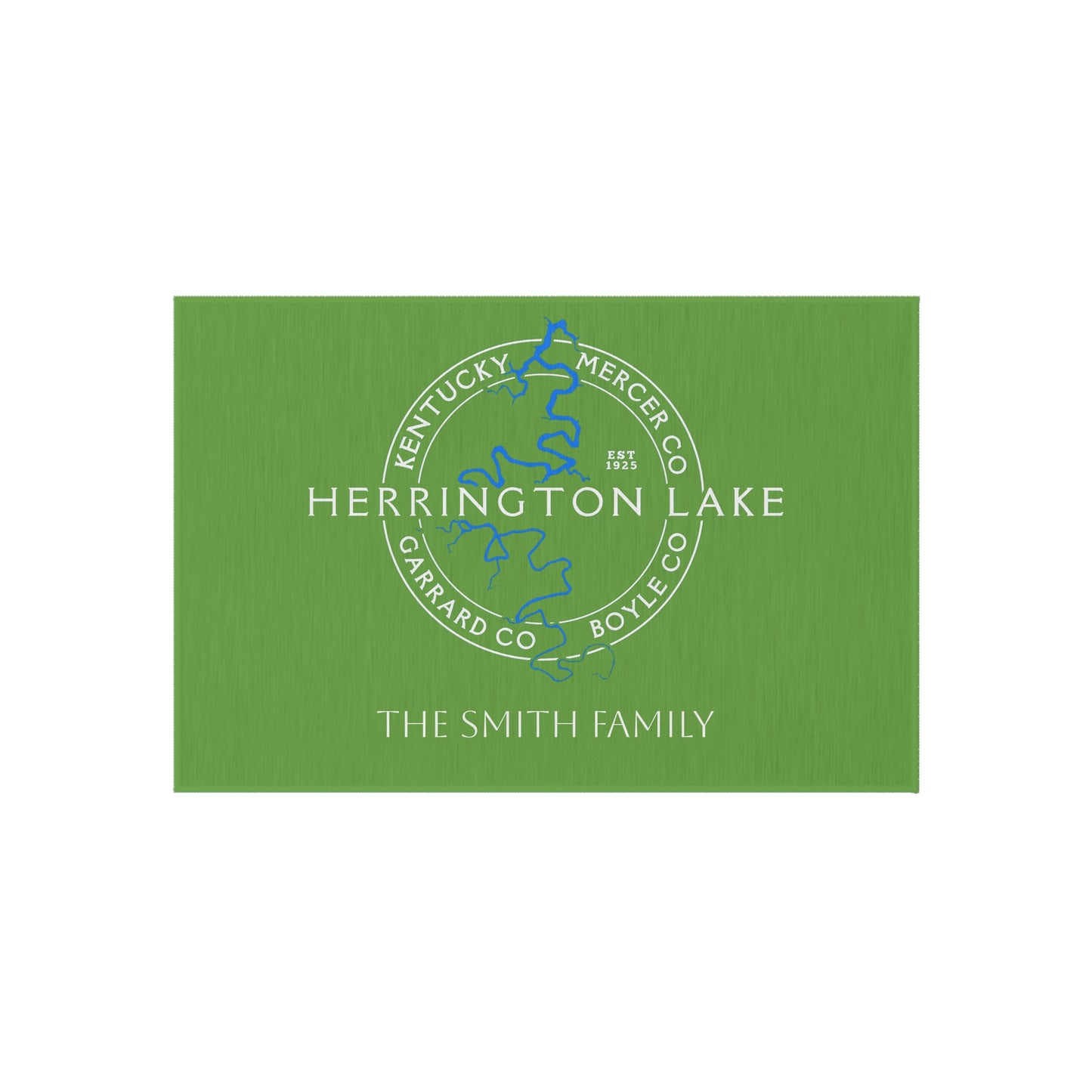 The Personalized Custom "Classic" Herrington Lake and County Outdoor Mat