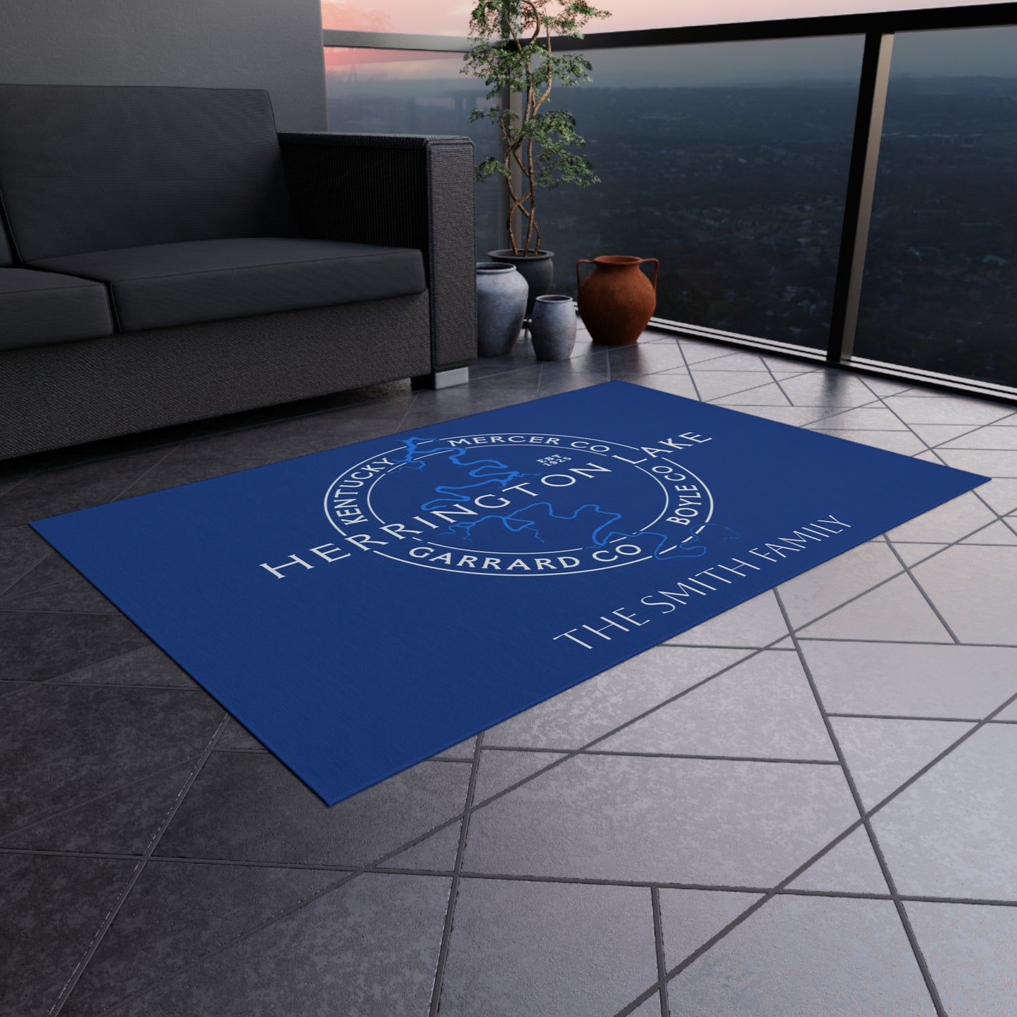 The Personalized Custom "Classic" Herrington Lake and County Outdoor Mat