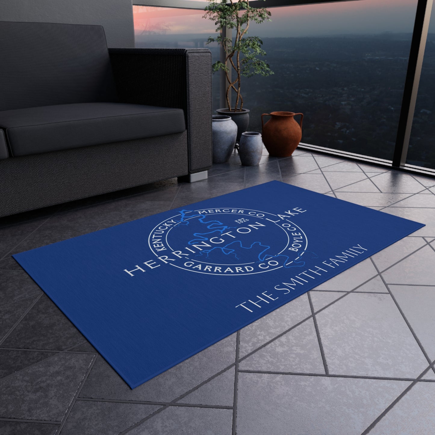 The Personalized Custom "Classic" Herrington Lake and County Outdoor Mat