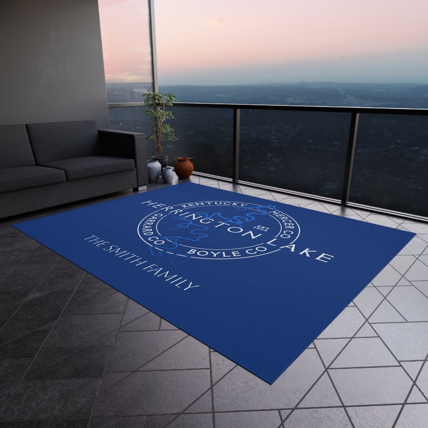 The Personalized Custom "Classic" Herrington Lake and County Outdoor Mat