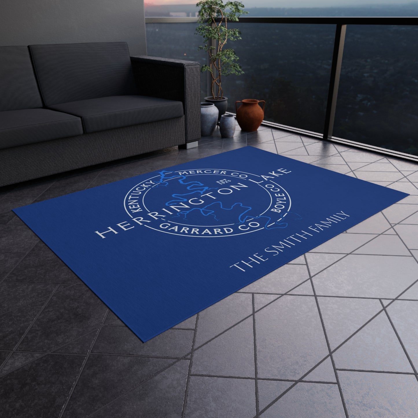 The Personalized Custom "Classic" Herrington Lake and County Outdoor Mat