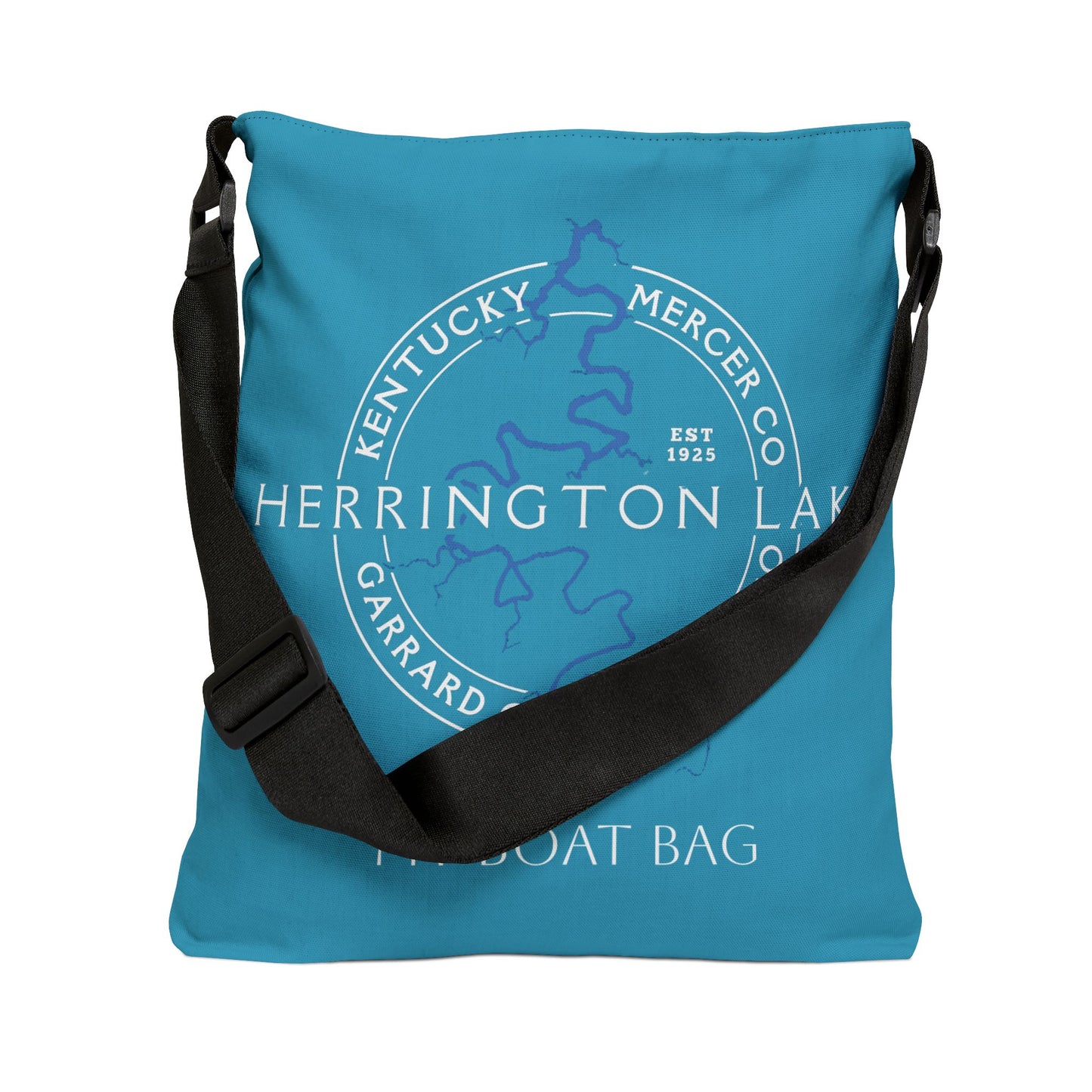 The Personalized Custom "Classic" Herrington Lake and County Adjustable Tote Bag (18" x 18")
