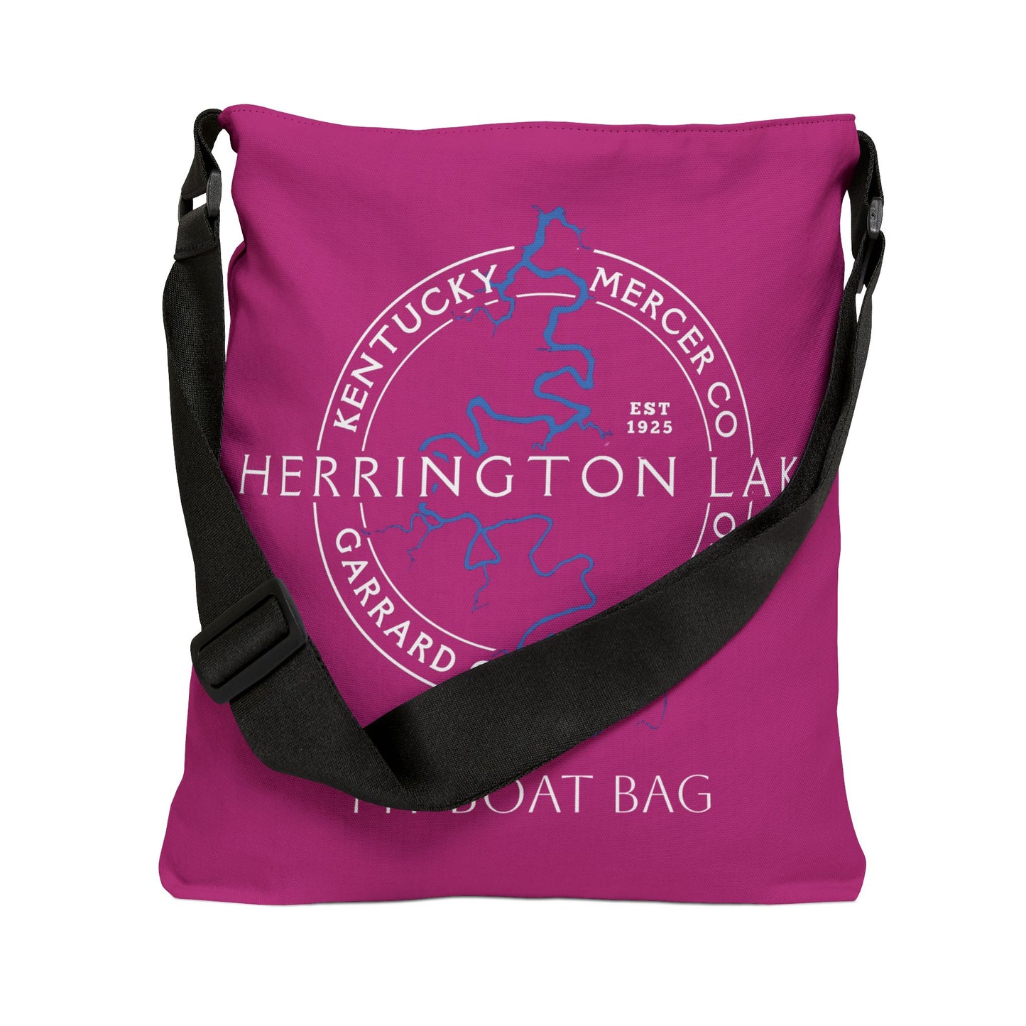 The Personalized Custom "Classic" Herrington Lake and County Adjustable Tote Bag (18" x 18")