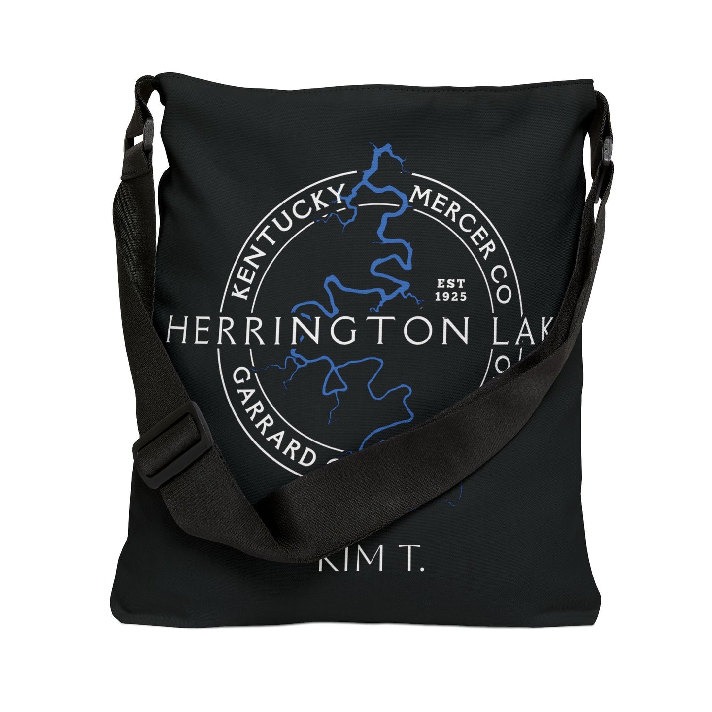 The Personalized Custom "Classic" Herrington Lake and County Adjustable Tote Bag (18" x 18")