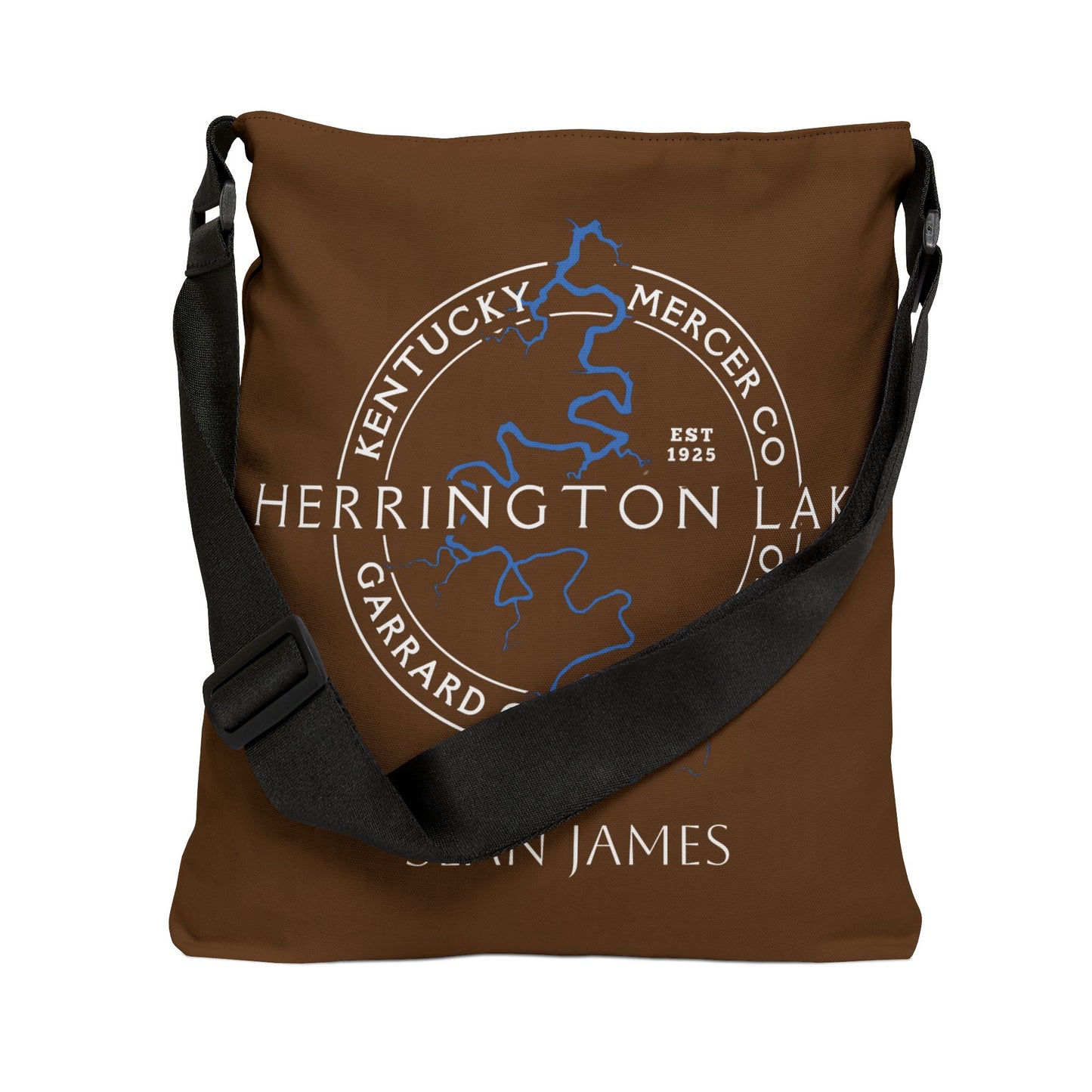 The Personalized Custom "Classic" Herrington Lake and County Adjustable Tote Bag (18" x 18")