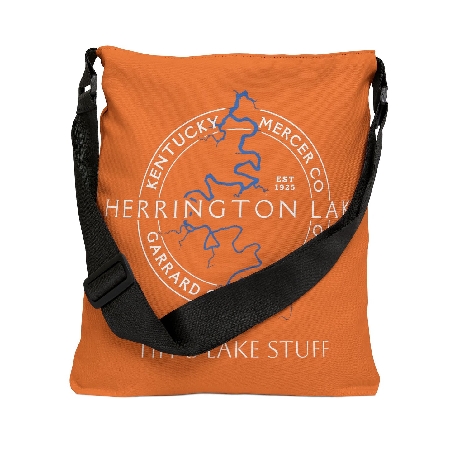The Personalized Custom "Classic" Herrington Lake and County Adjustable Tote Bag (18" x 18")