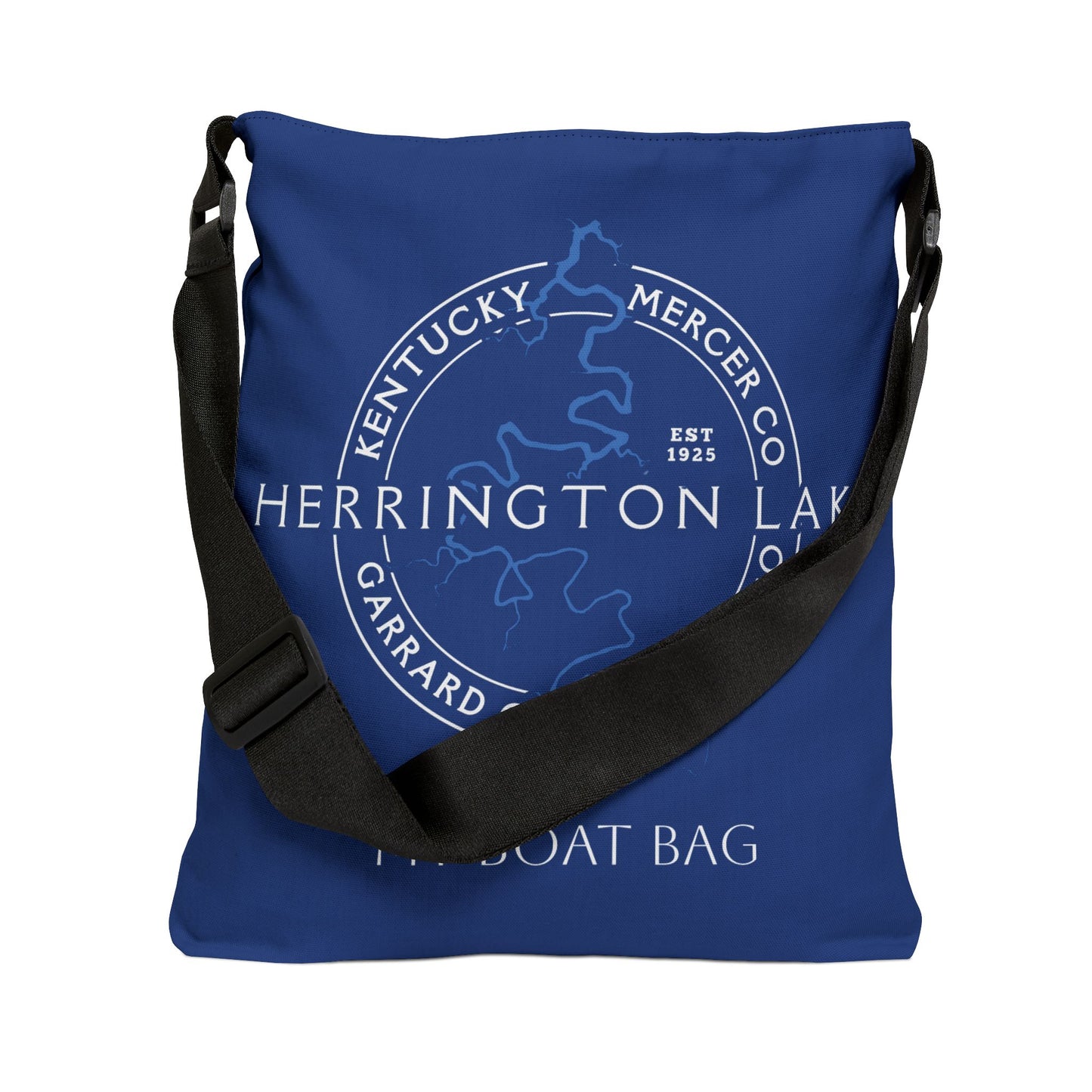 The Personalized Custom "Classic" Herrington Lake and County Adjustable Tote Bag (18" x 18")