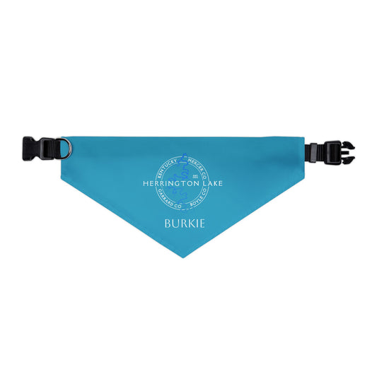The "Classic" Personalized Custom Herrington Lake and County Pet Bandana Collar
