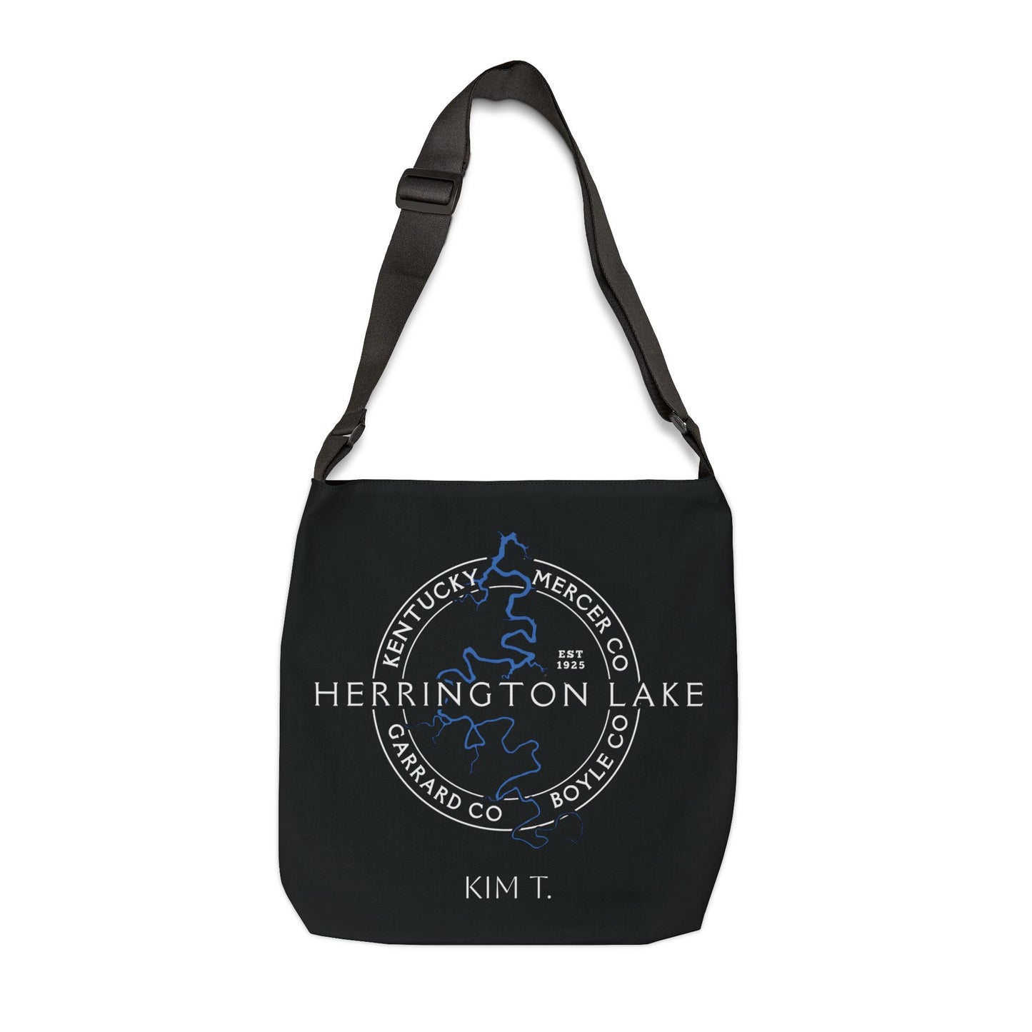 The Personalized Custom "Classic" Herrington Lake and County Adjustable Tote Bag (18" x 18")