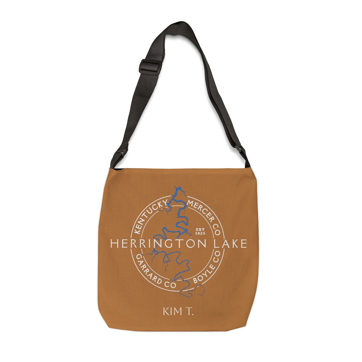 The Personalized Custom "Classic" Herrington Lake and County Adjustable Tote Bag (18" x 18")