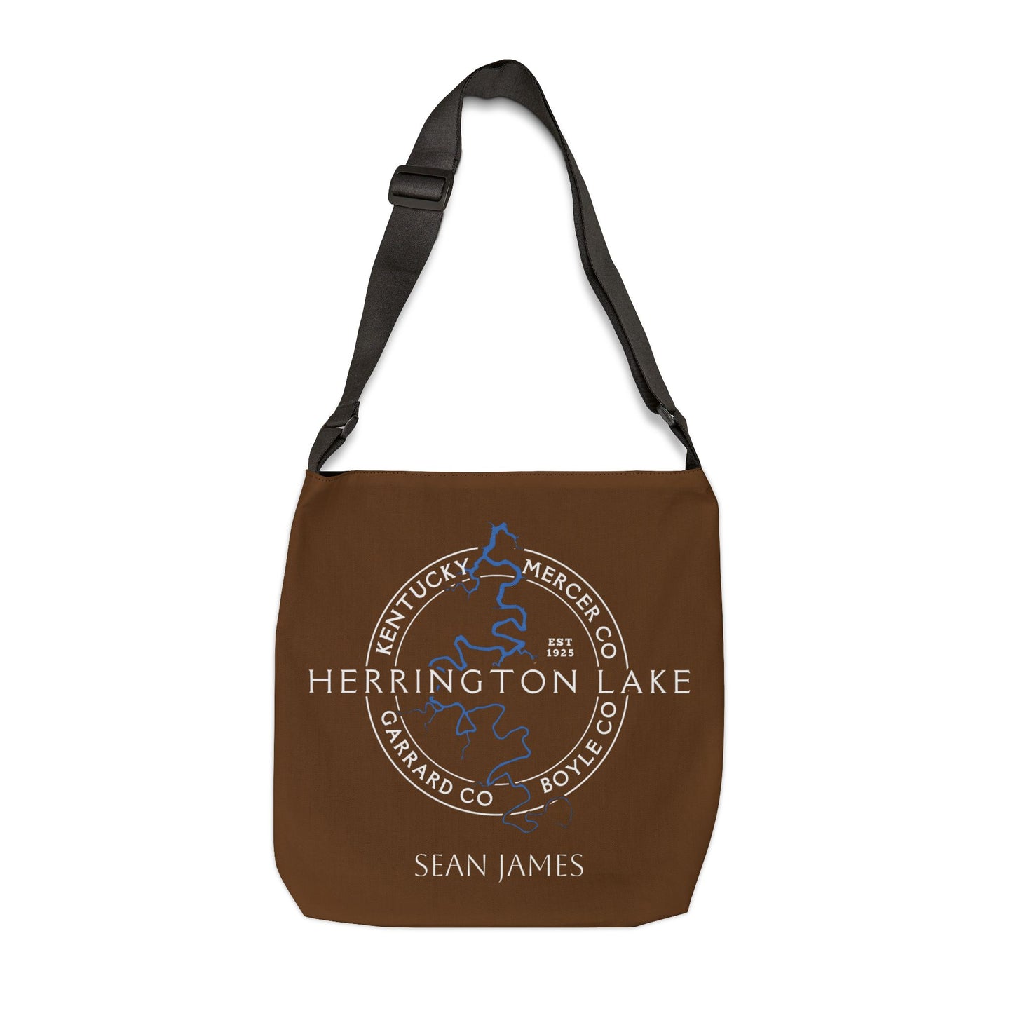 The Personalized Custom "Classic" Herrington Lake and County Adjustable Tote Bag (18" x 18")