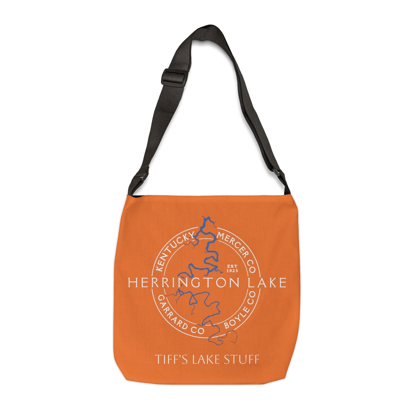 The Personalized Custom "Classic" Herrington Lake and County Adjustable Tote Bag (18" x 18")