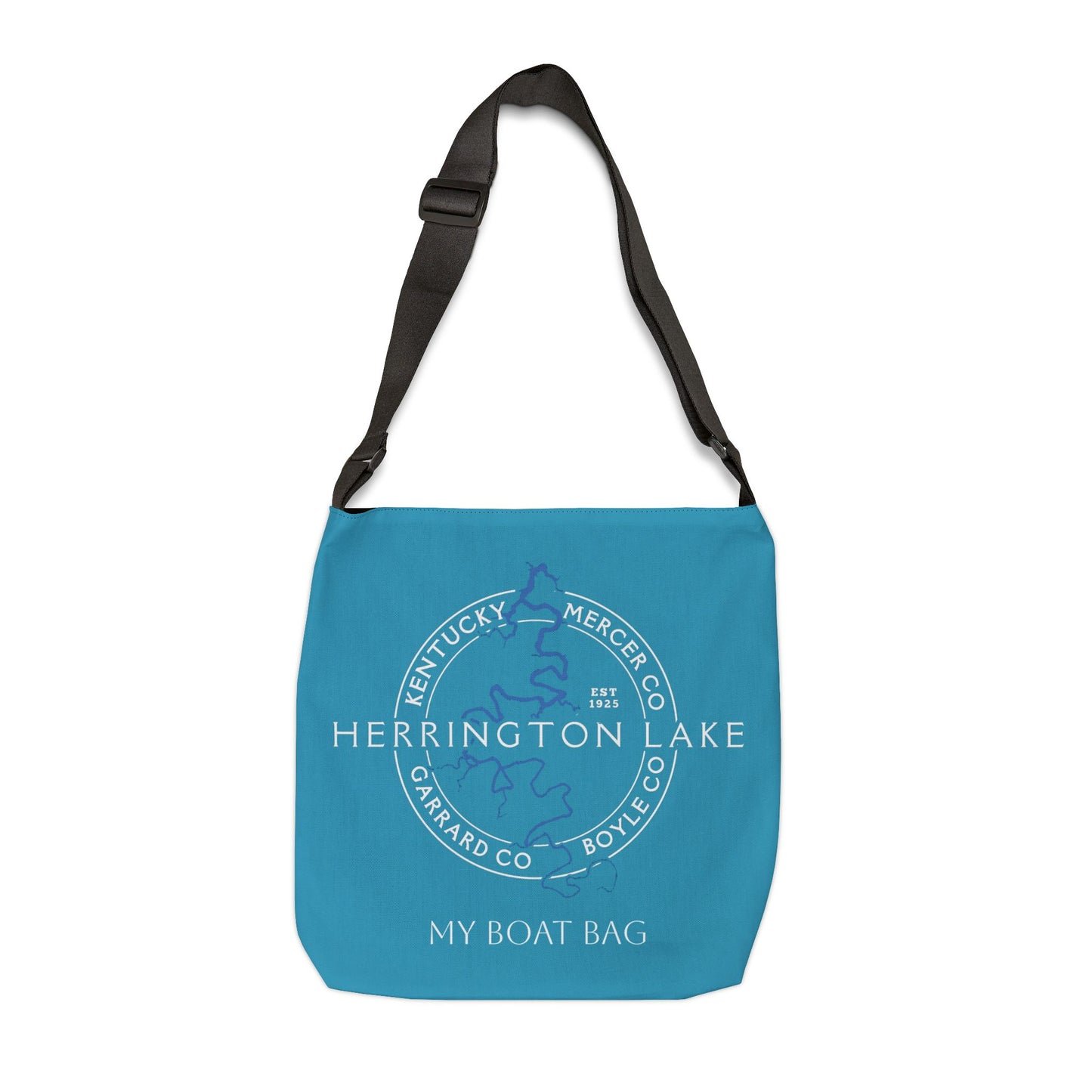 The Personalized Custom "Classic" Herrington Lake and County Adjustable Tote Bag (18" x 18")