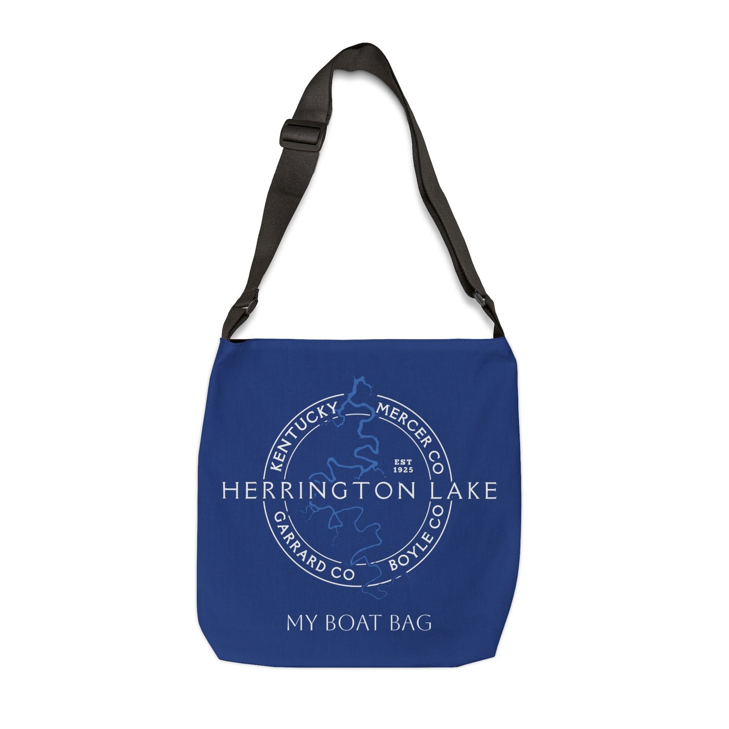 The Personalized Custom "Classic" Herrington Lake and County Adjustable Tote Bag (18" x 18")