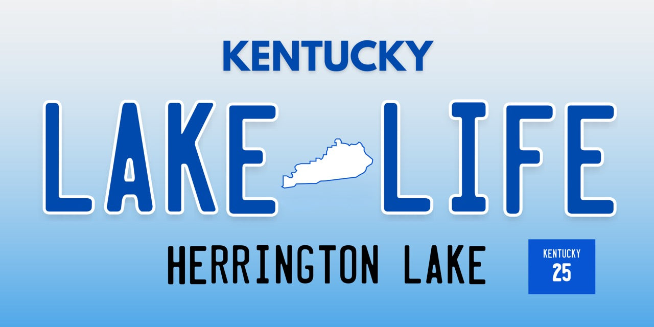Herrington Lake Life License Plate Color Morphing Mug, 11oz