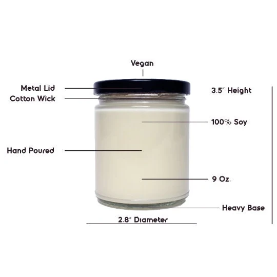 "Summer Evening-1" Watercolor Scented Soy Candle, 9oz