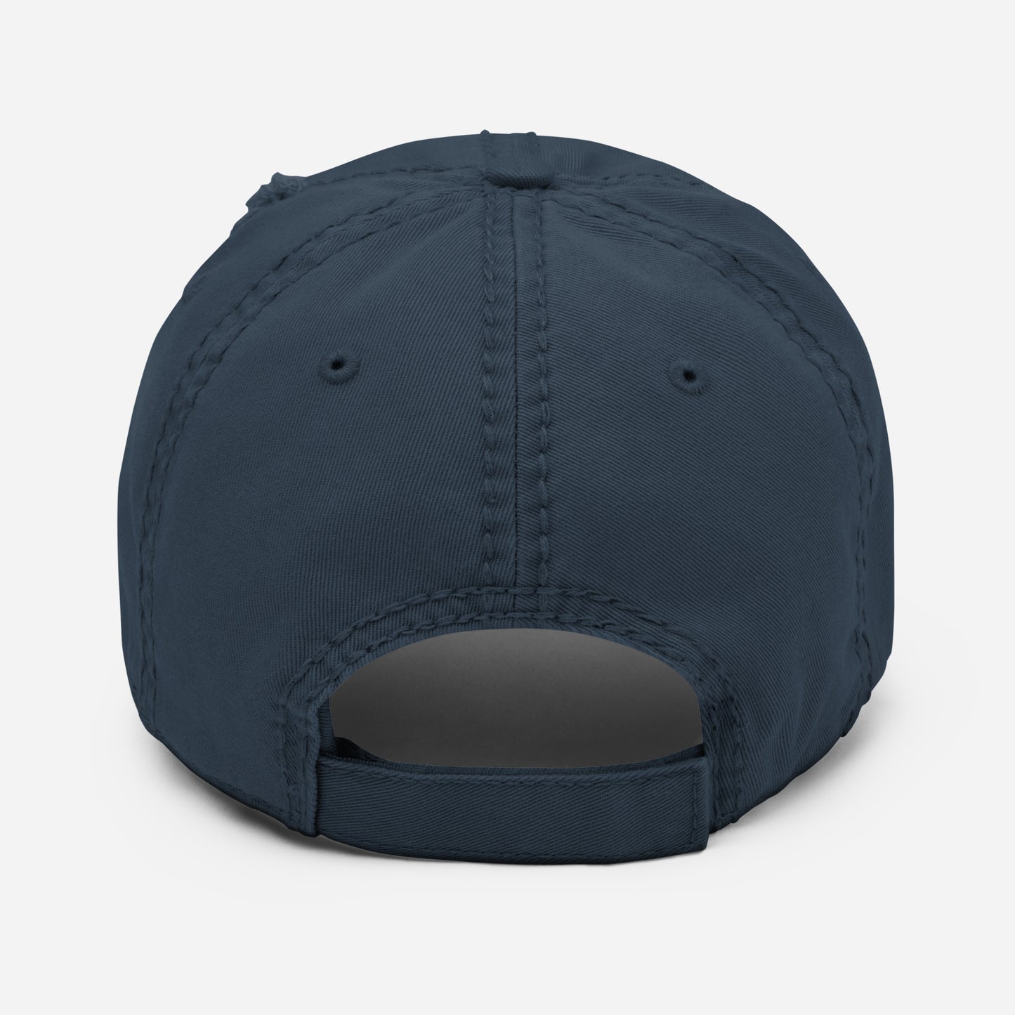 Embroidered Herrington Lake Script Logo Distressed Dad Hat