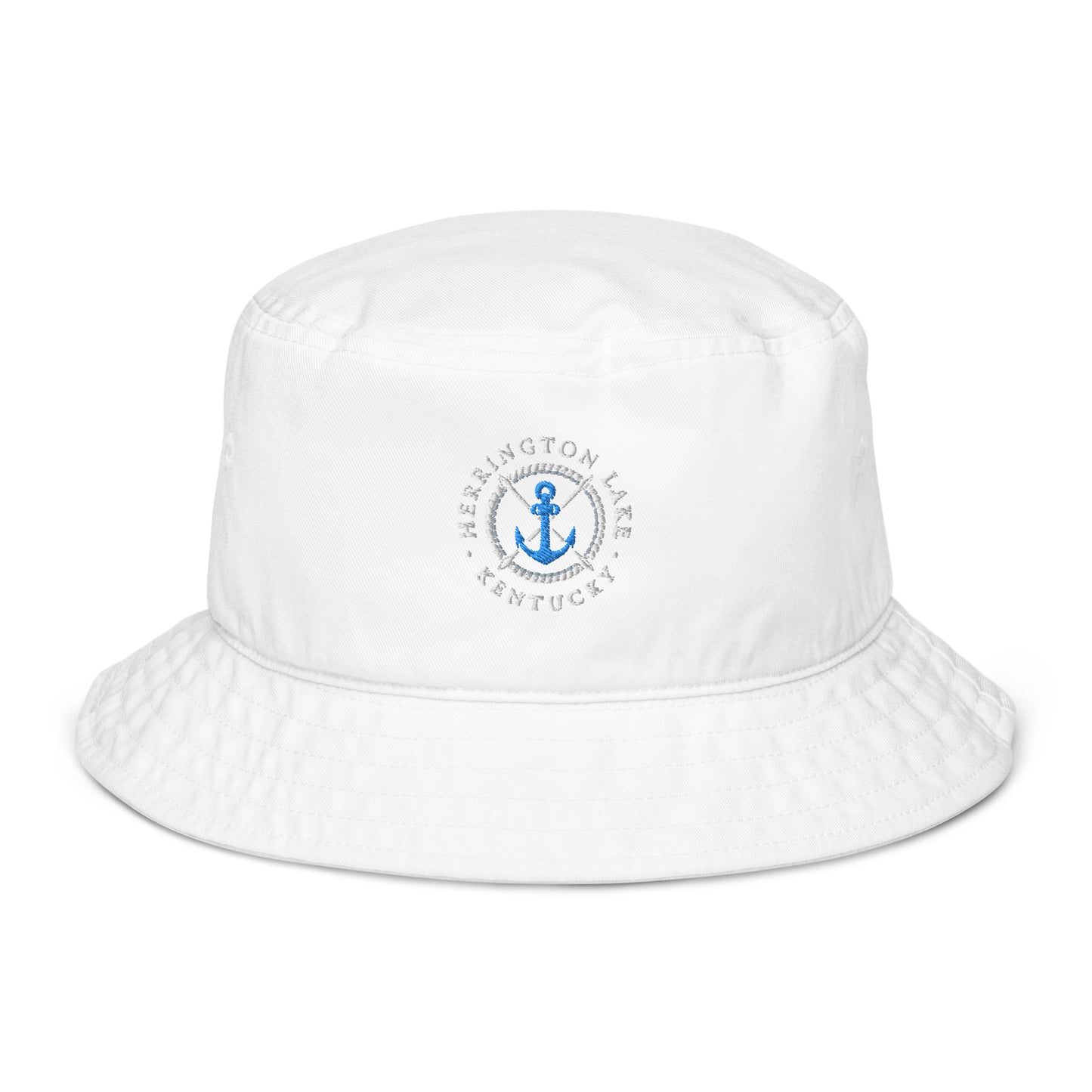Herrington Lake Nautical Collection Embroidered Organic Bucket Hat