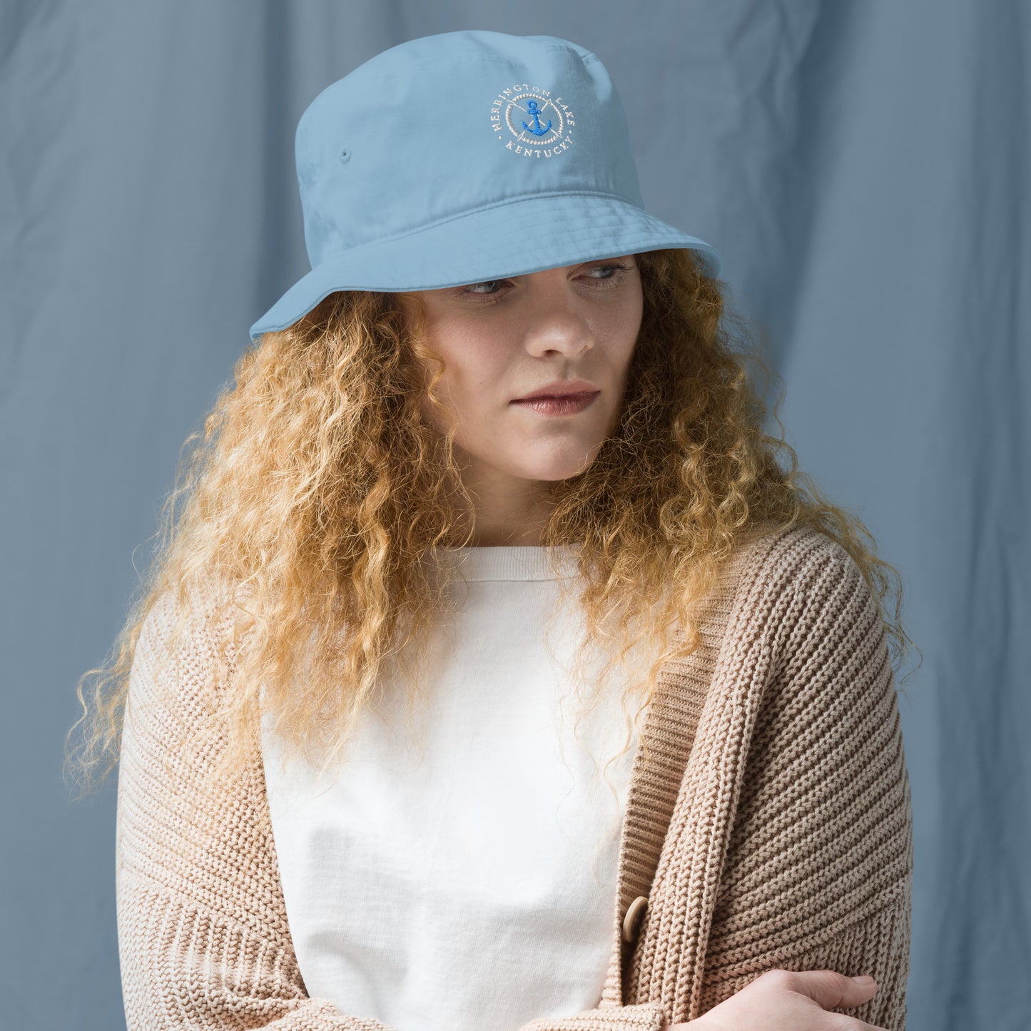 Herrington Lake Nautical Collection Embroidered Organic Bucket Hat