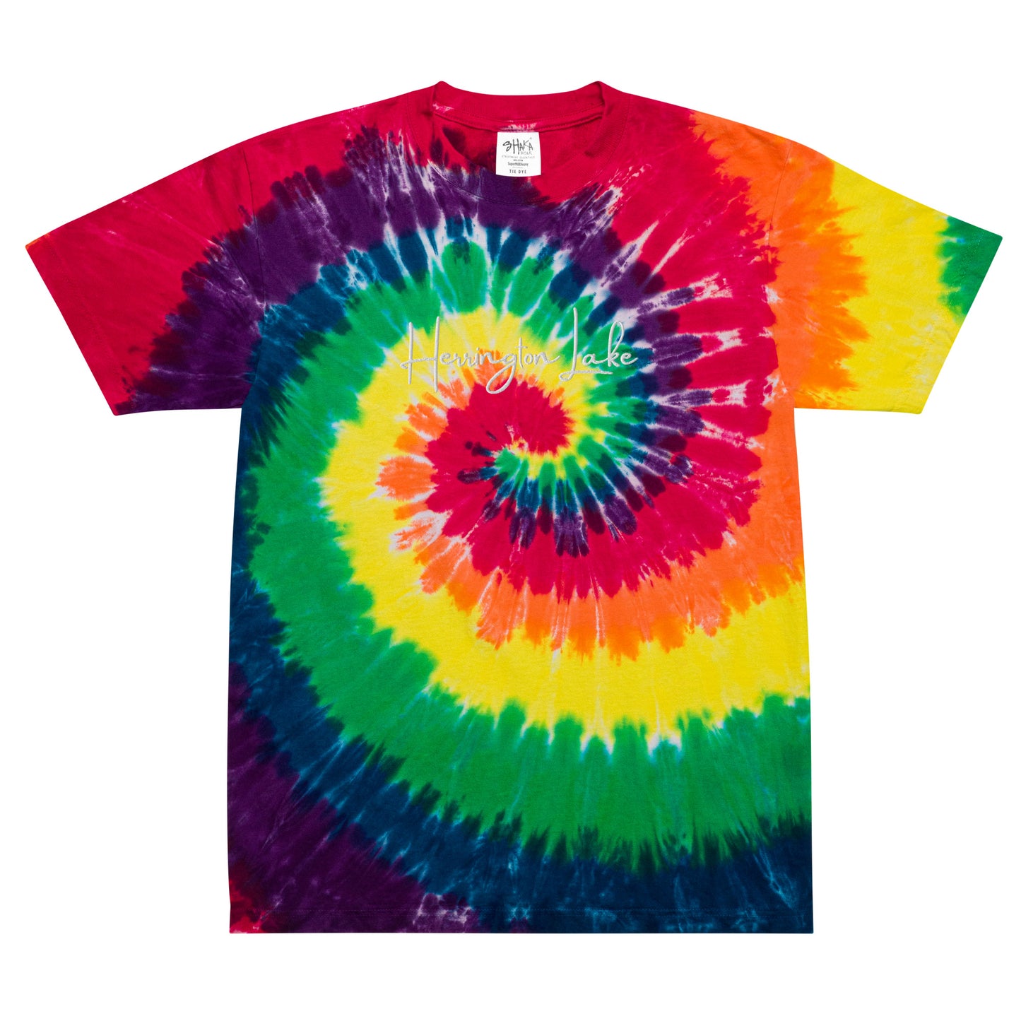 Herrington Lake Embroidered Oversized Tie-Dye T-shirt