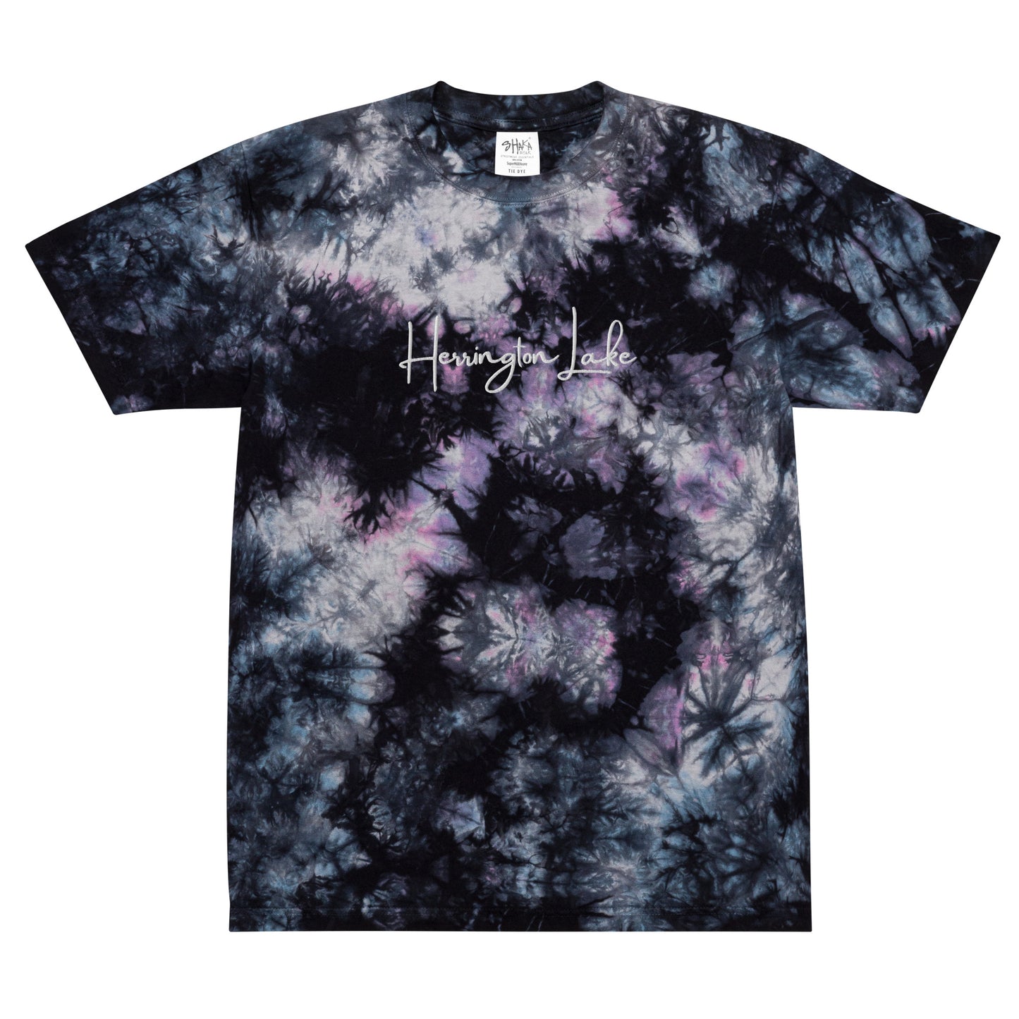 Herrington Lake Embroidered Oversized Tie-Dye T-shirt