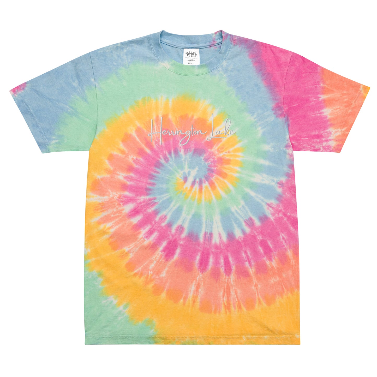 Herrington Lake Embroidered Oversized Tie-Dye T-shirt