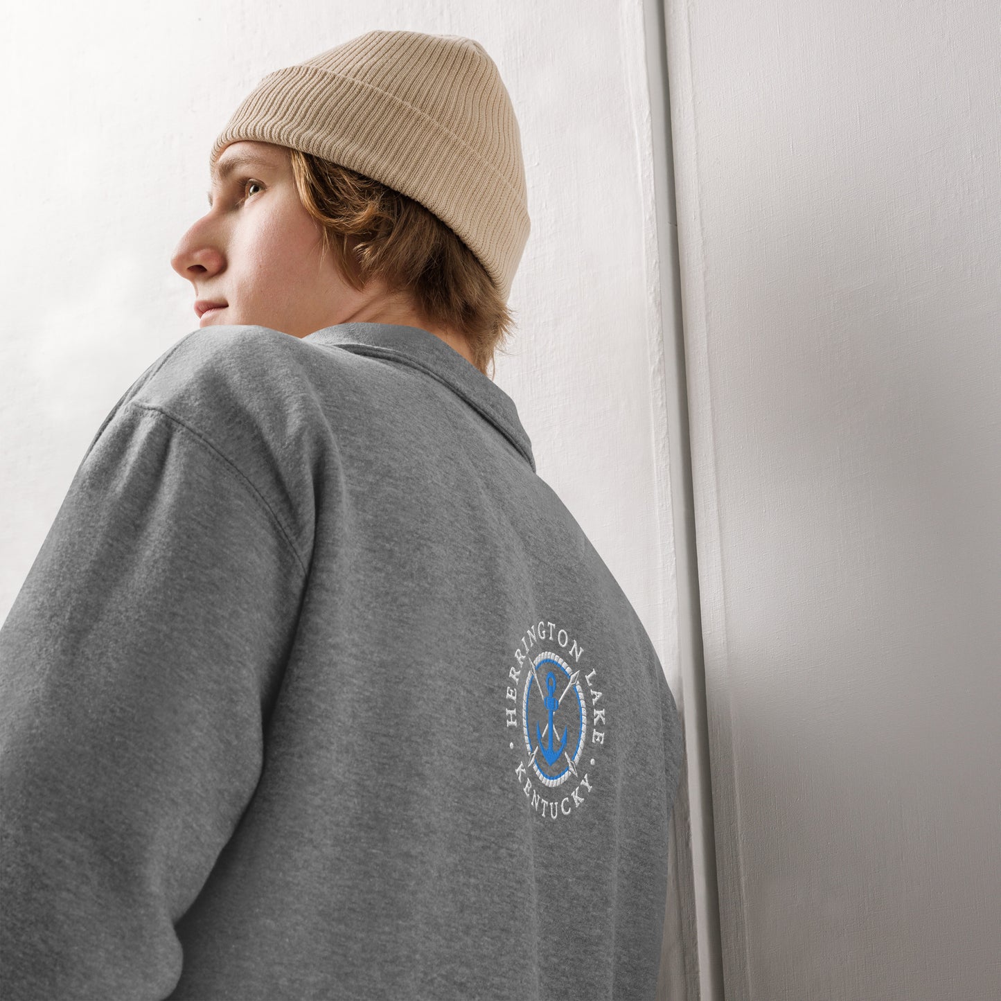 Herrington Lake Nautical Logo Fleece Pullover