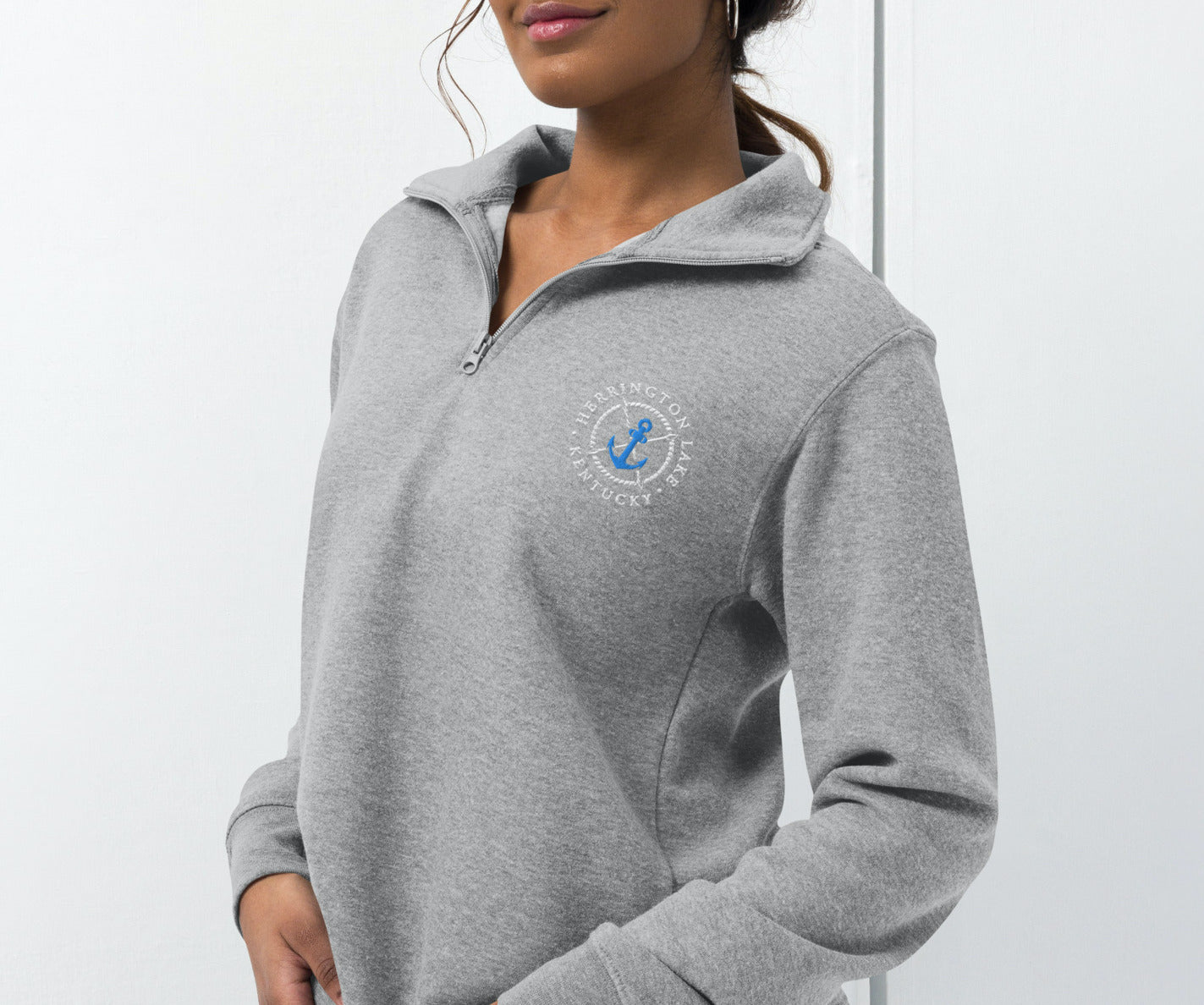 Herrington Lake Nautical Logo Fleece Pullover