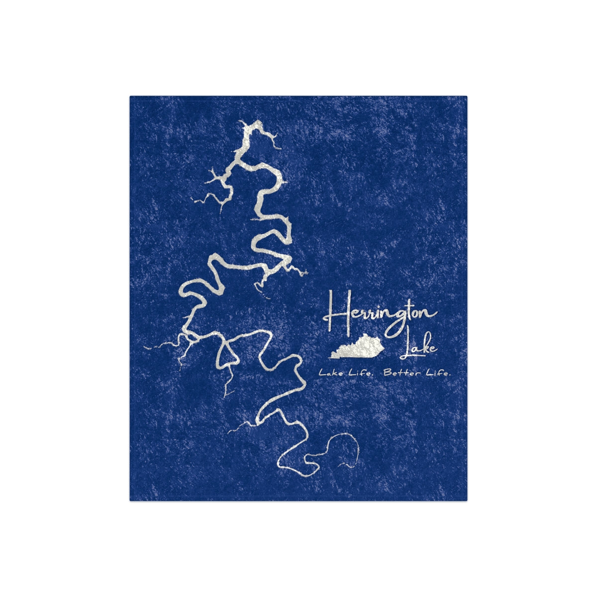 Herrington Lake Classic Outline Crushed Velvet Blanket (Blue)