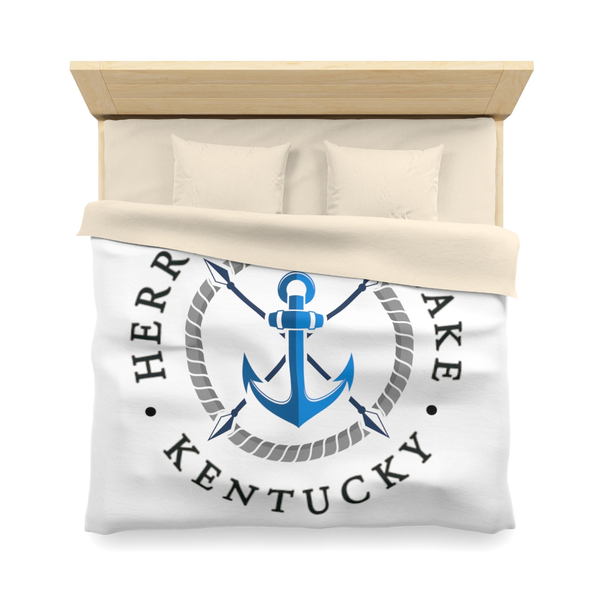 Herrington Lake Blue Anchor Microfiber Duvet Cover