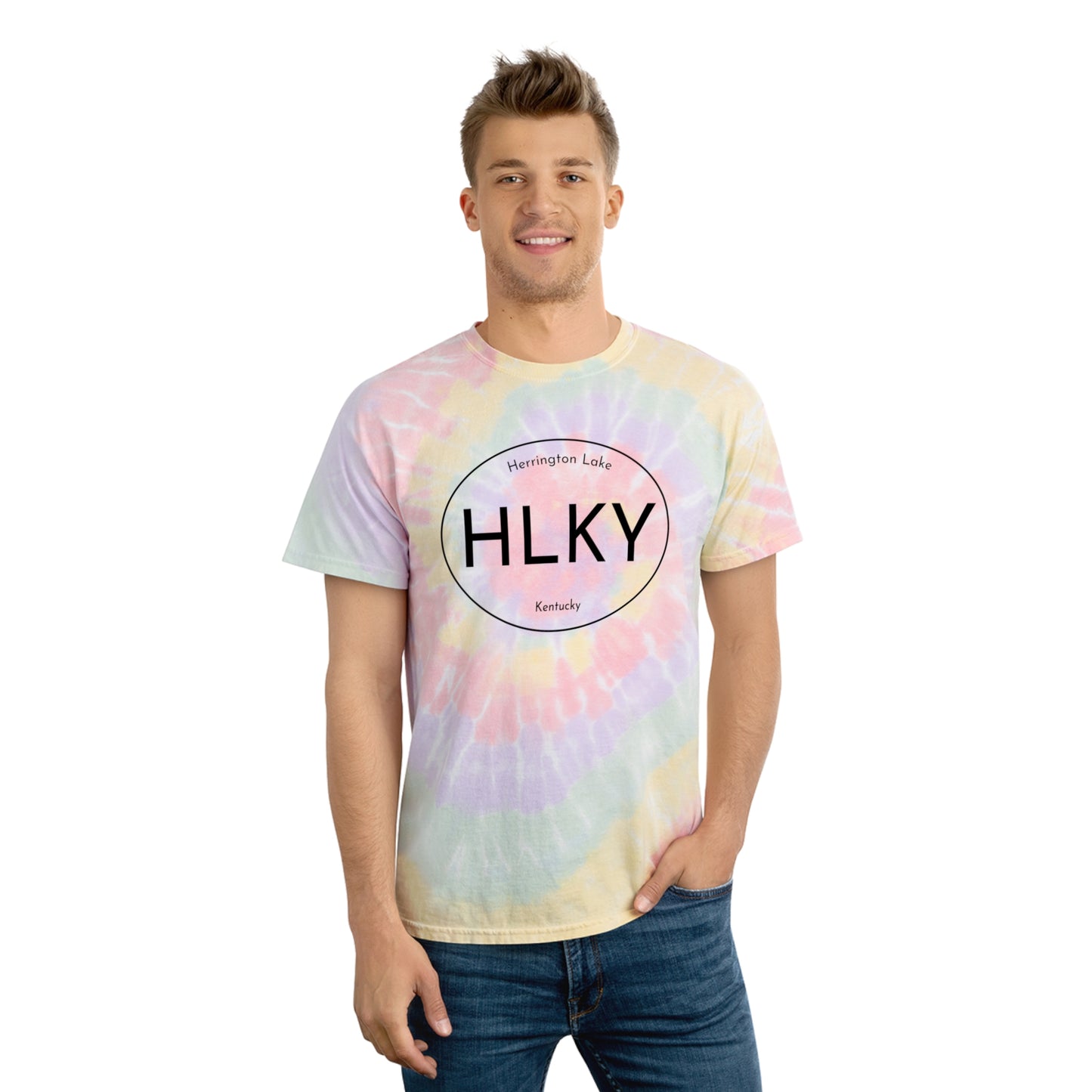 HLKY Travel Decal Tie-Dye Tee, Spiral