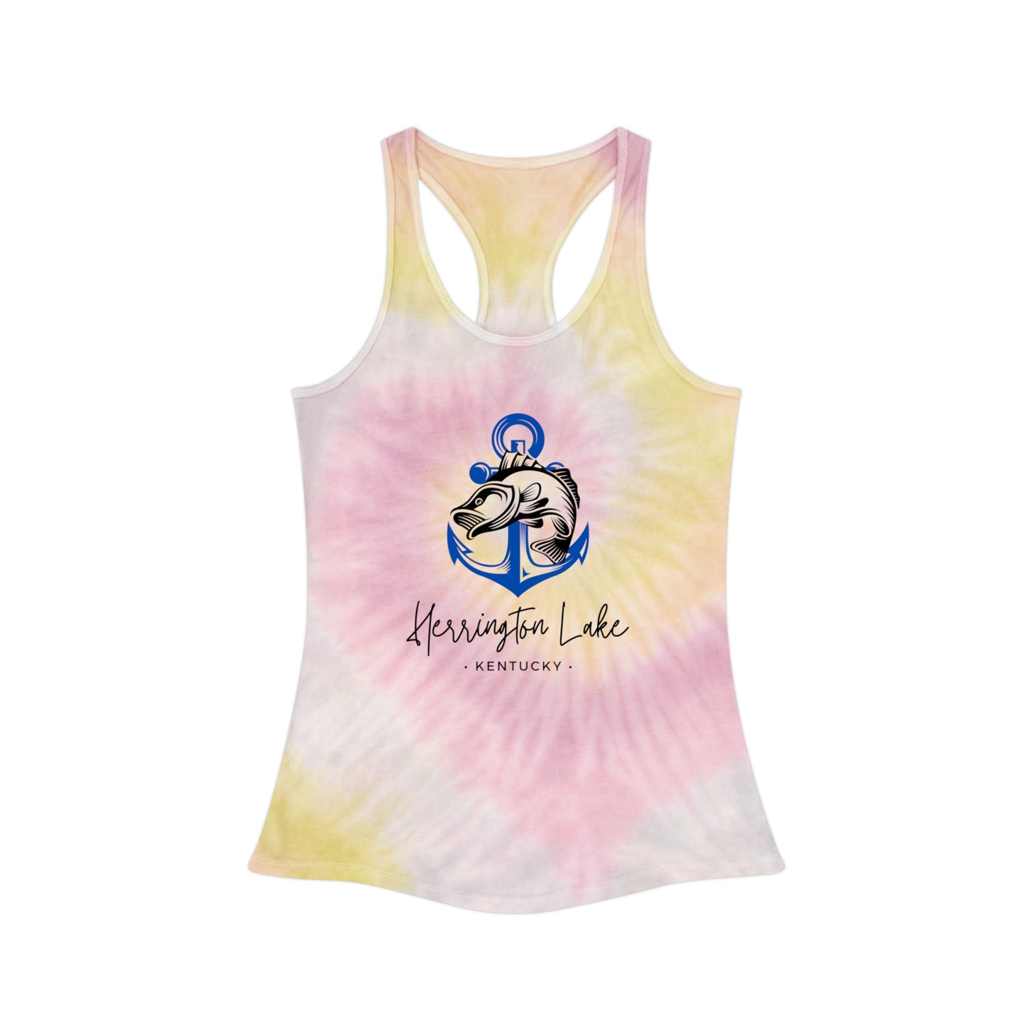 Tie-Dye Herrington Lake "Nautical Catch" Racerback Tank Top