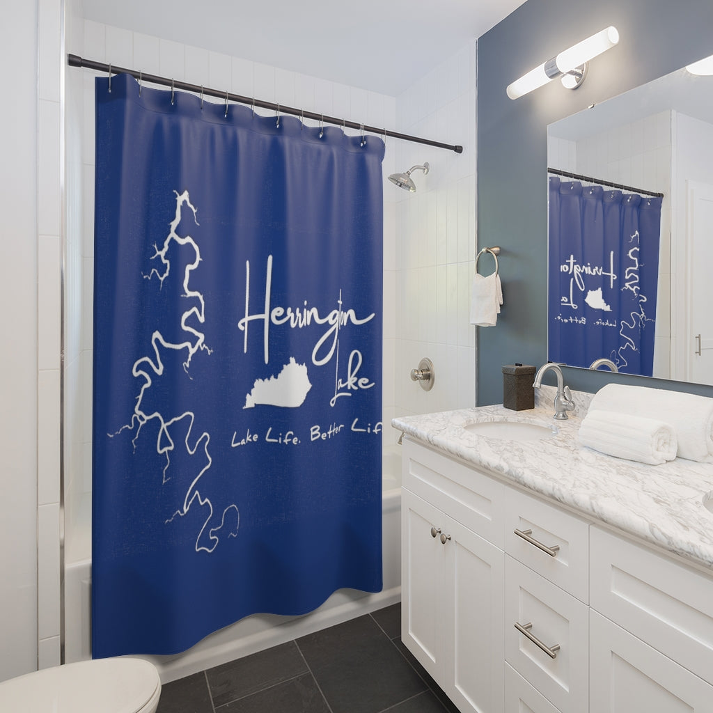 Herrington Lake Classic Outline Shower Curtain