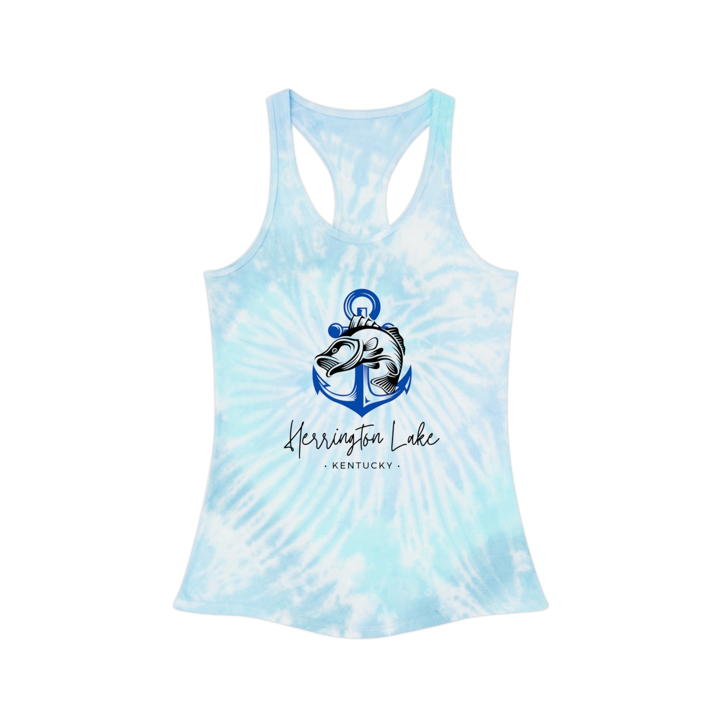 Tie-Dye Herrington Lake "Nautical Catch" Racerback Tank Top