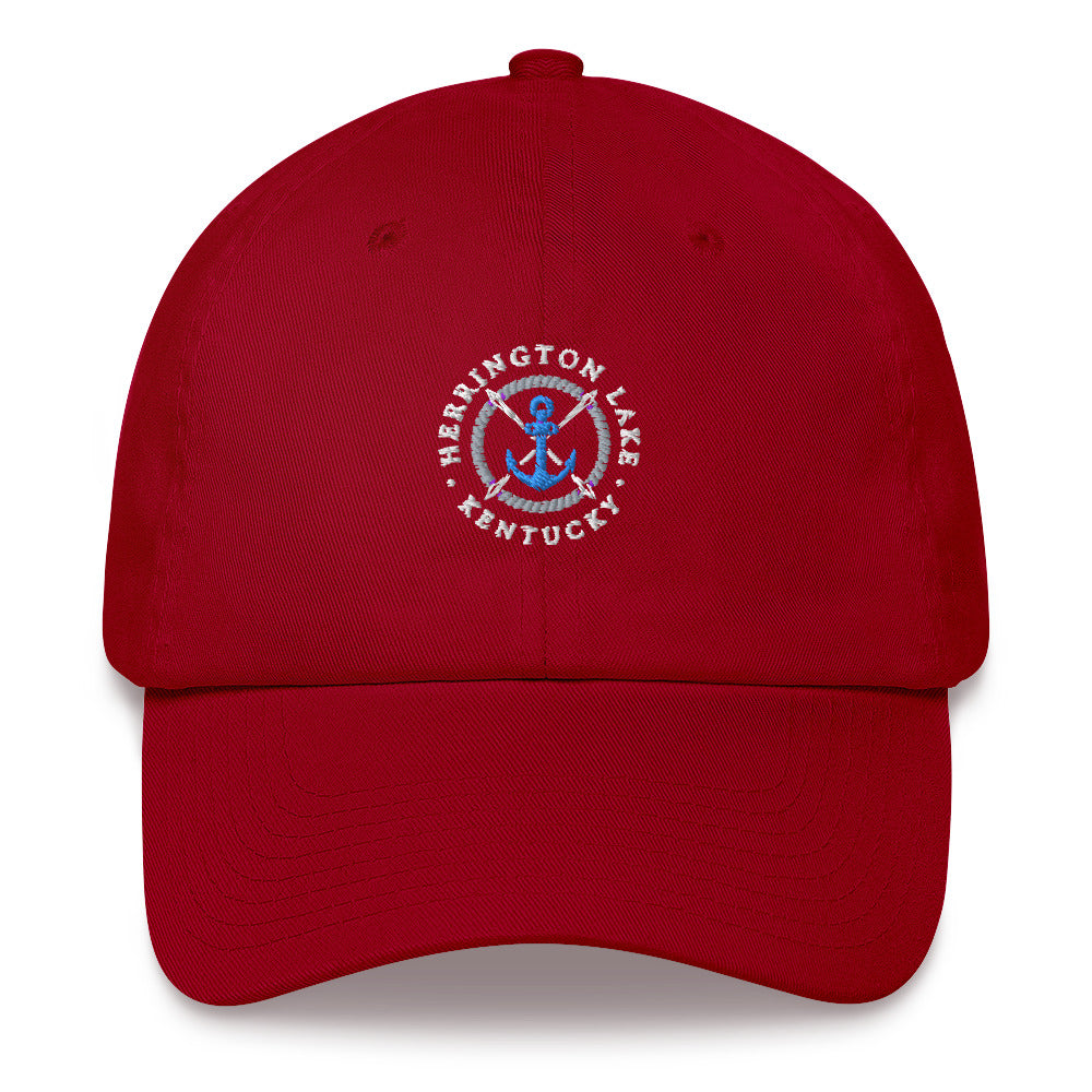 Classic Embroidered Herrington Lake Anchor Logo Dad Hat