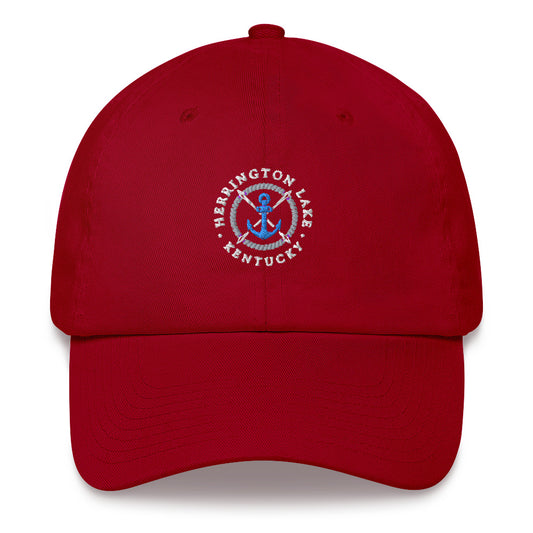 Classic Embroidered Herrington Lake Anchor Logo Dad Hat