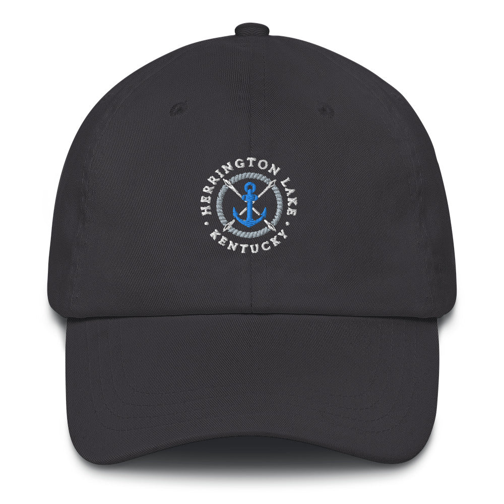 Classic Embroidered Herrington Lake Anchor Logo Dad Hat