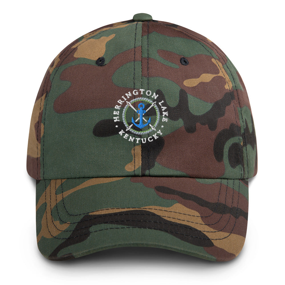 Classic Embroidered Herrington Lake Anchor Logo Dad Hat
