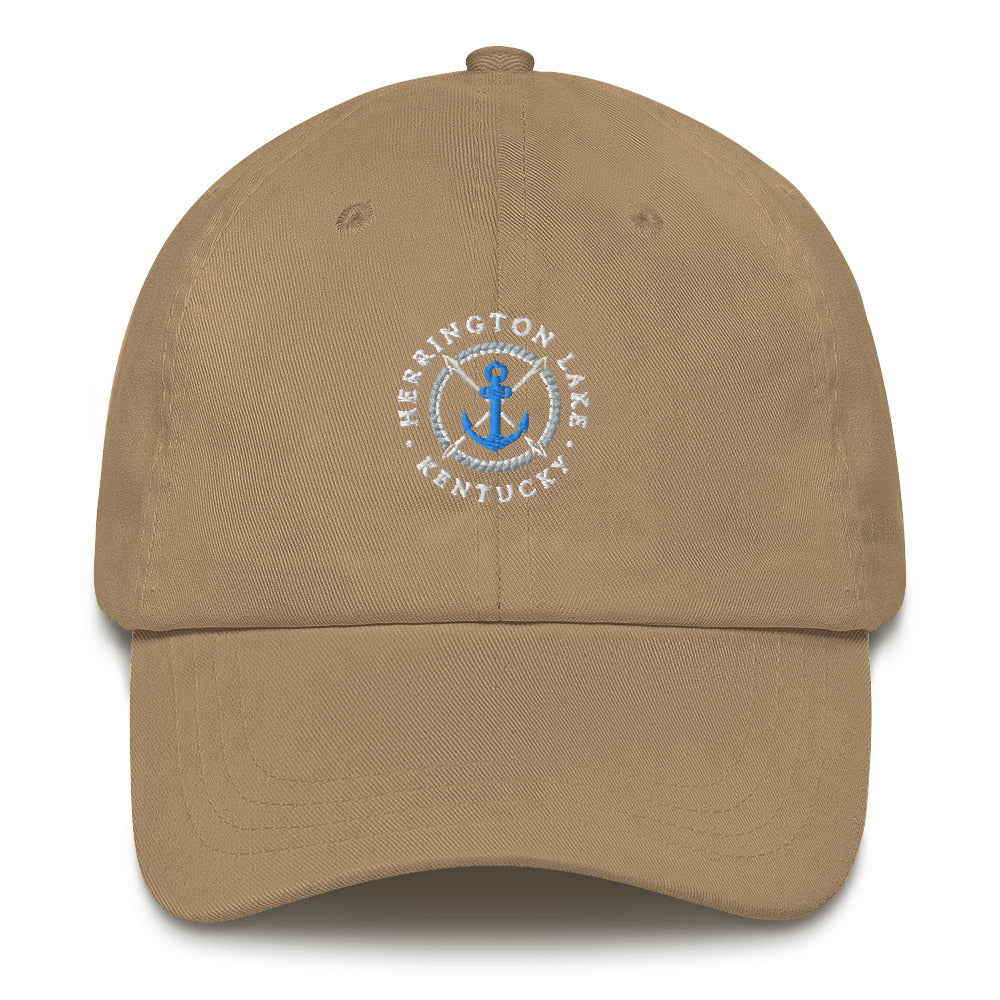 Classic Embroidered Herrington Lake Anchor Logo Dad Hat